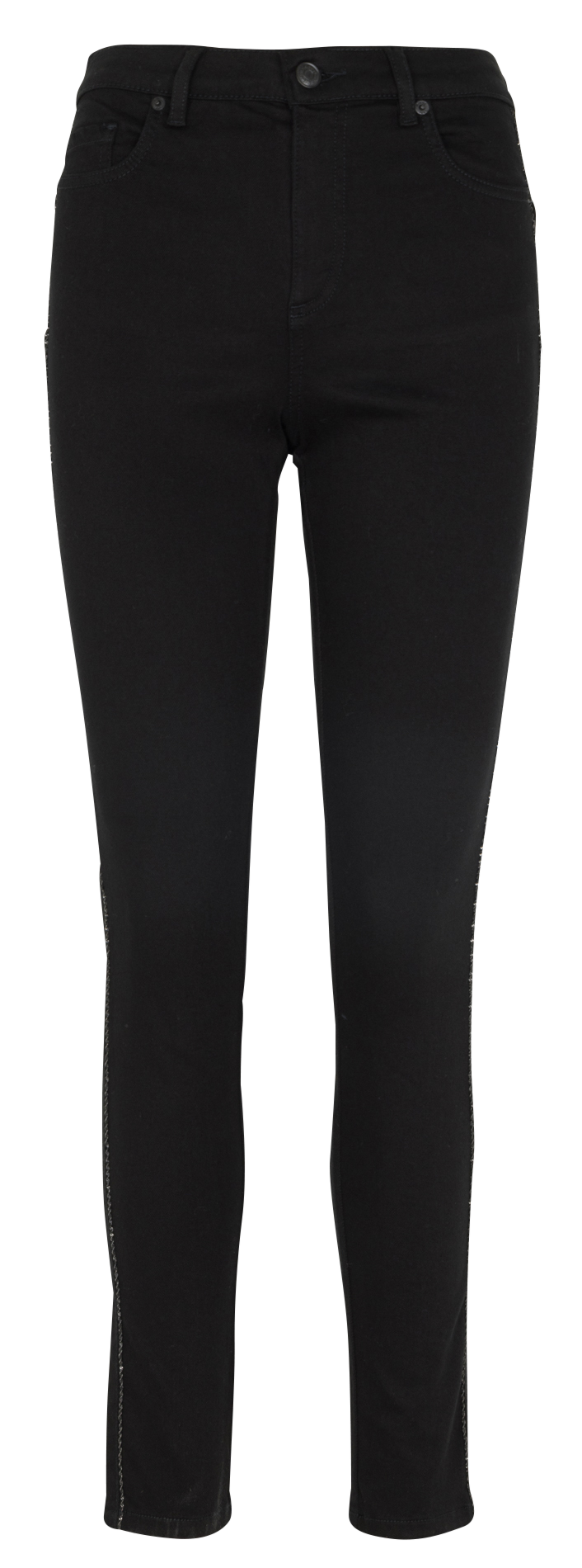 Jean droit en coton IKKS Noir