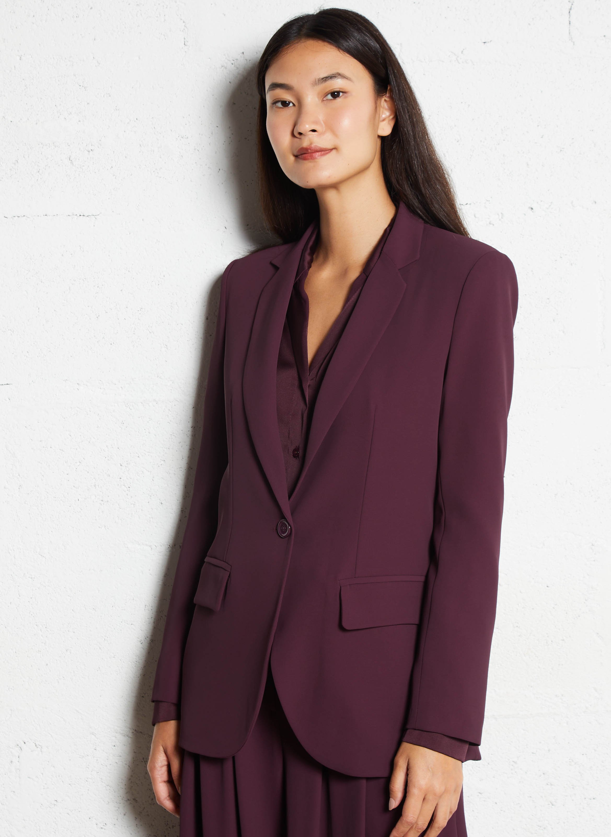 Straight tailored collar jacket IMPERIAL Purple