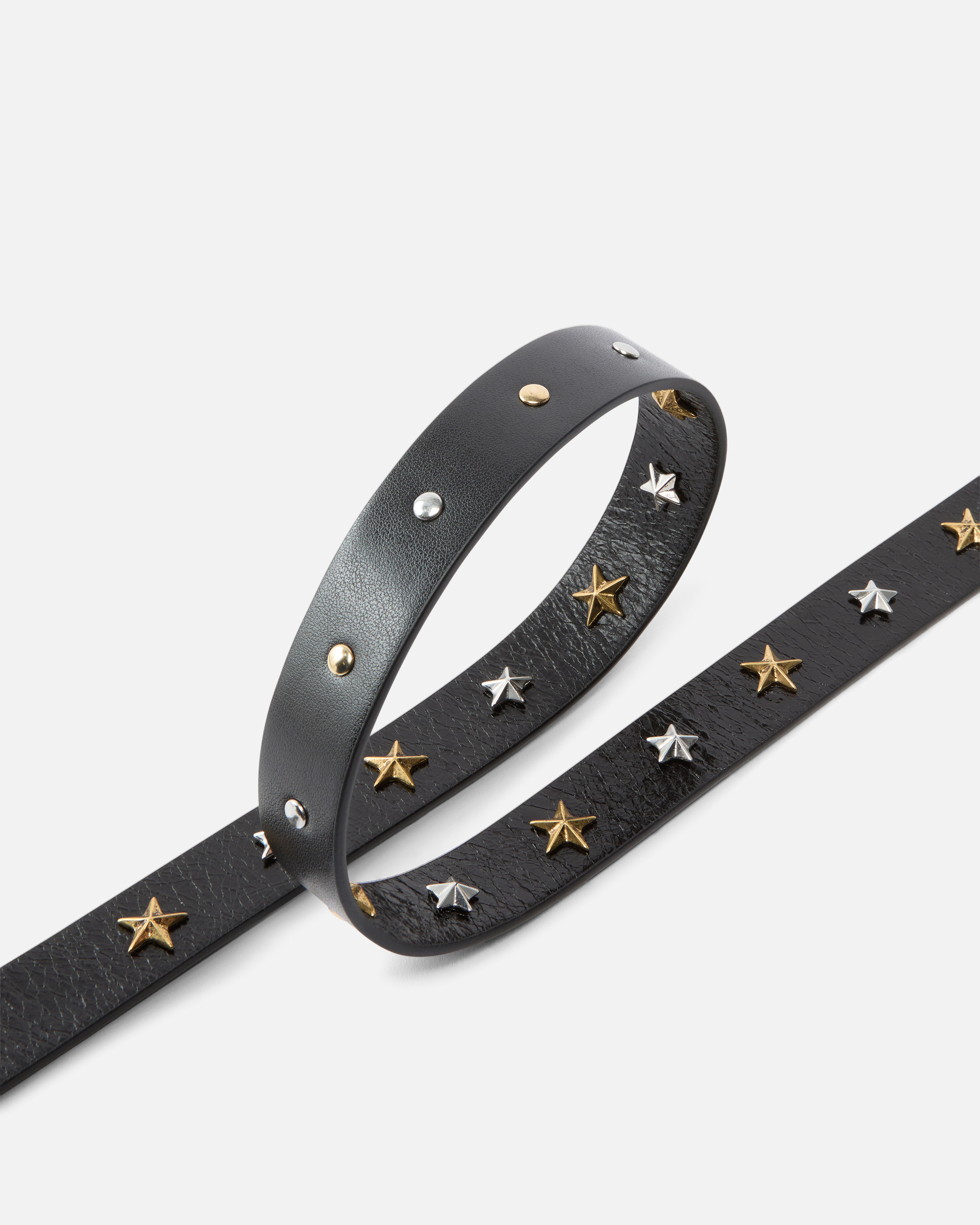 Studded belt with love birds buckle 2.2 cm PINKO Black