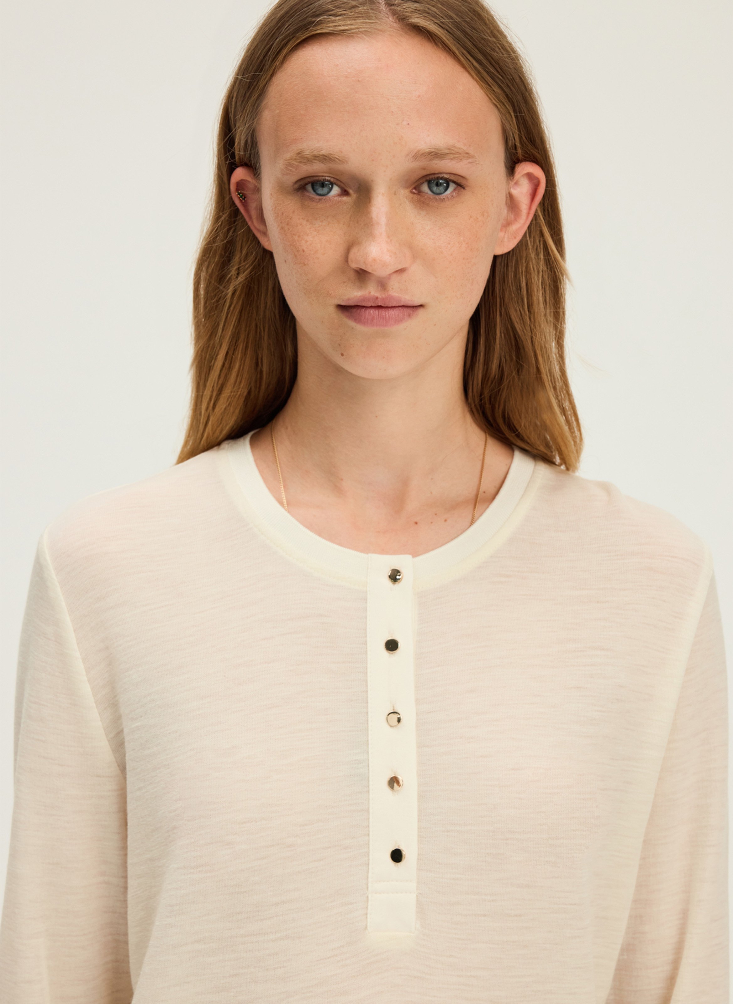 Abidjan wool round-neck sweater PABLO Beige
