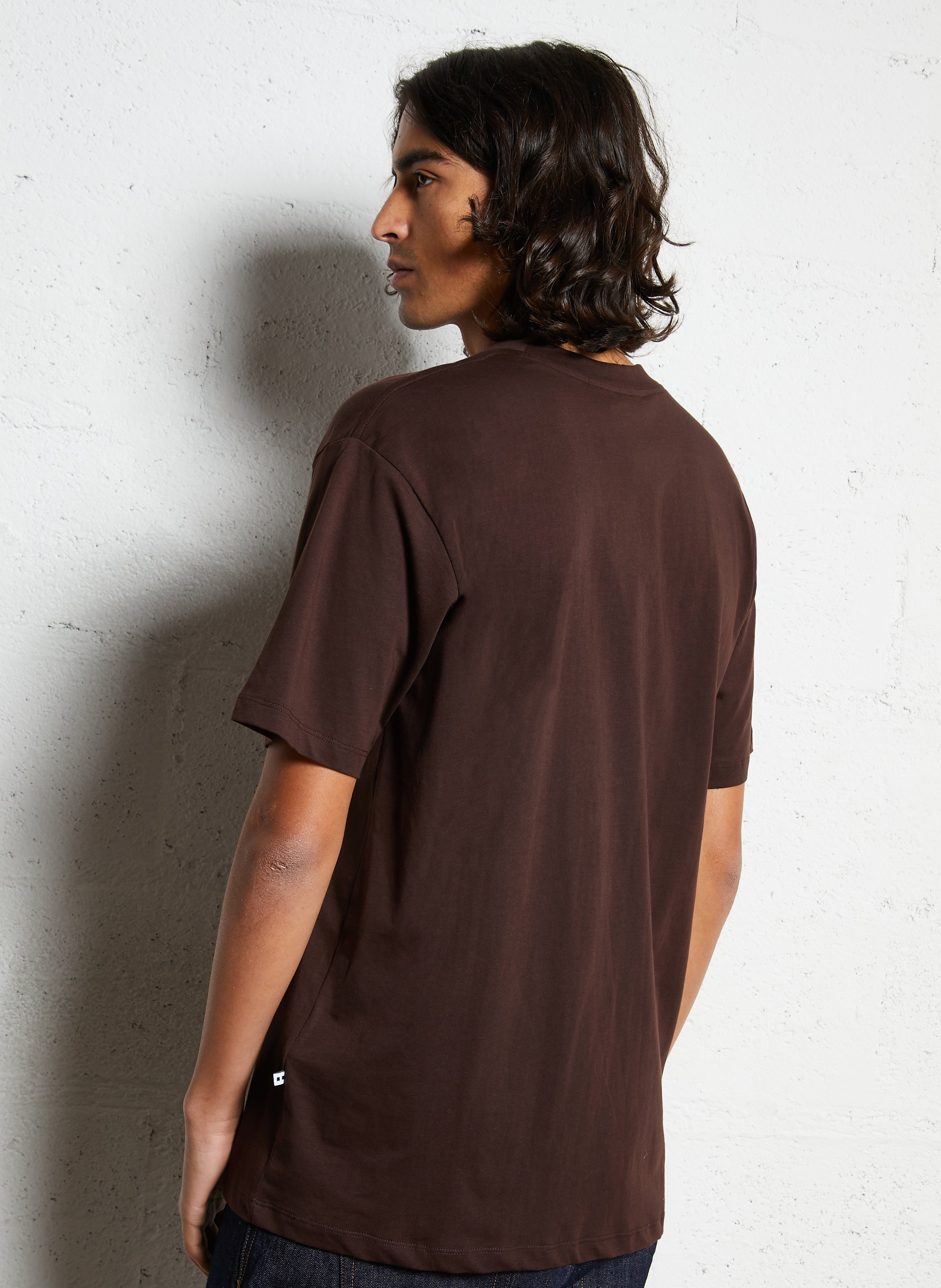 Tee-shirt oversize col rond en coton biologique MINIMUM Marron
