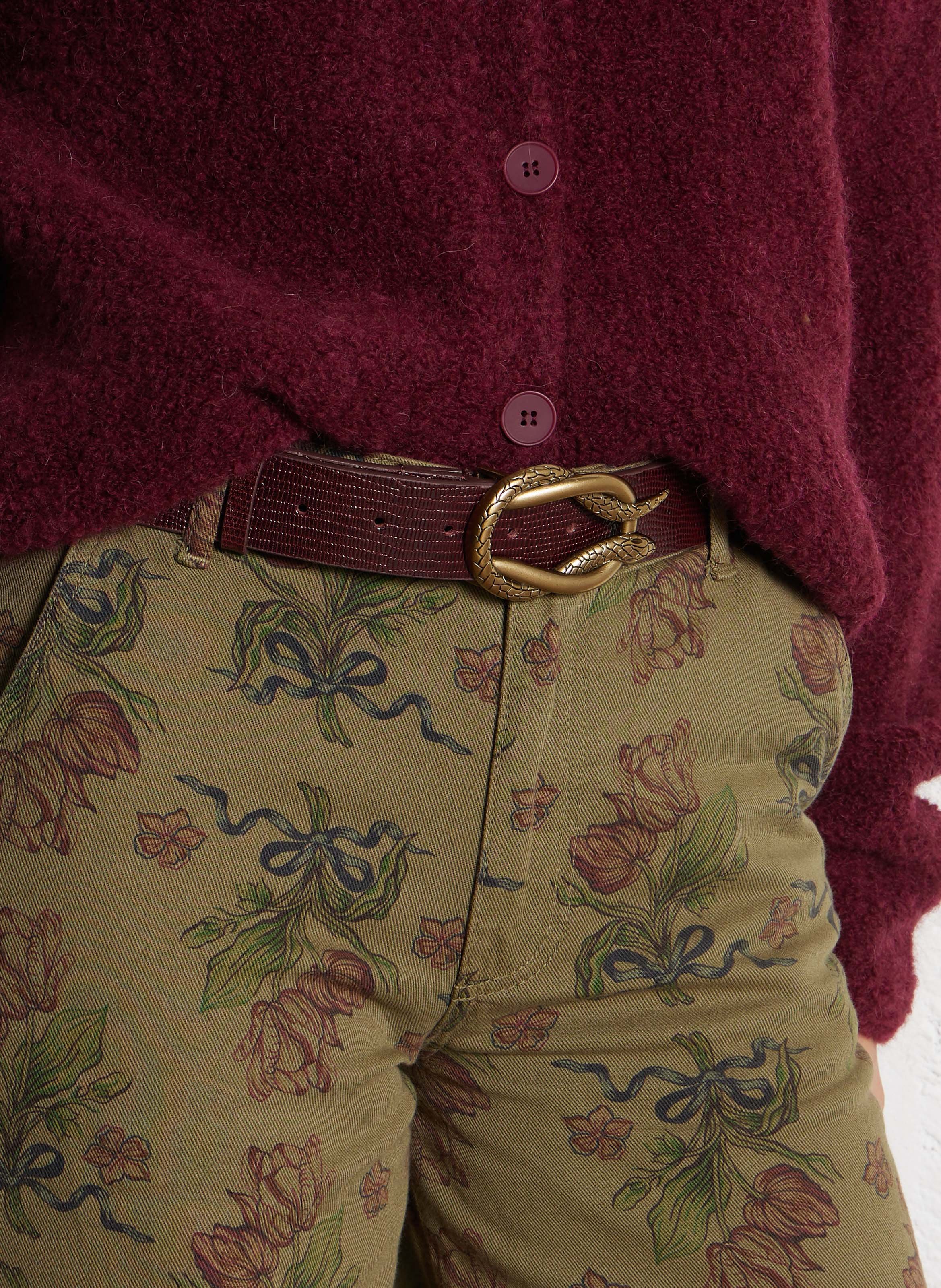 Ceinture en cuir MAISON 123 Rouge