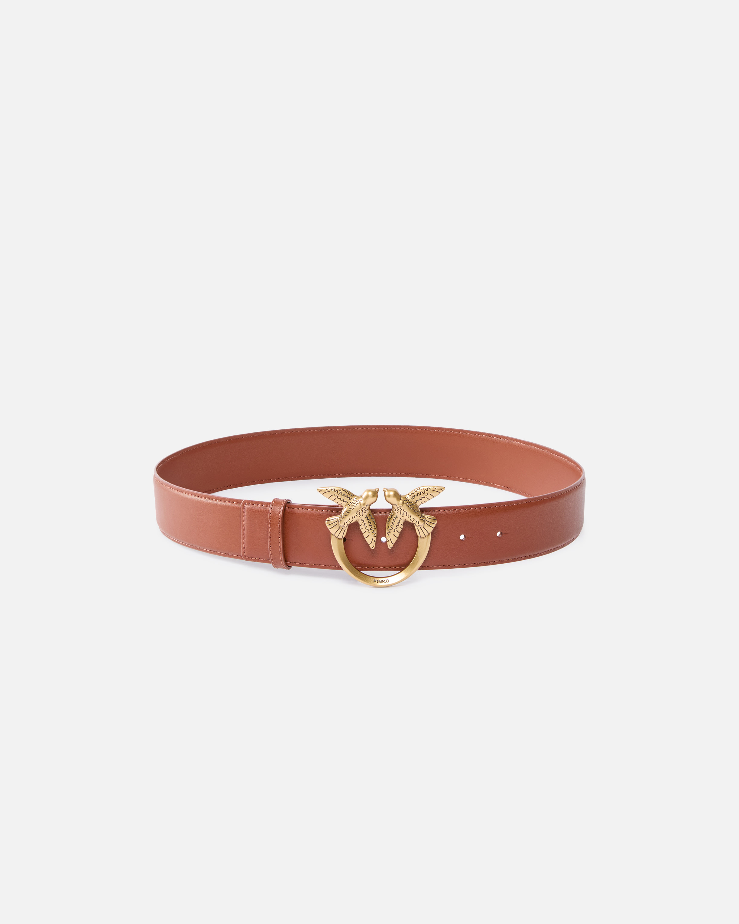 Ceinture large love birds en cuir 4cm PINKO