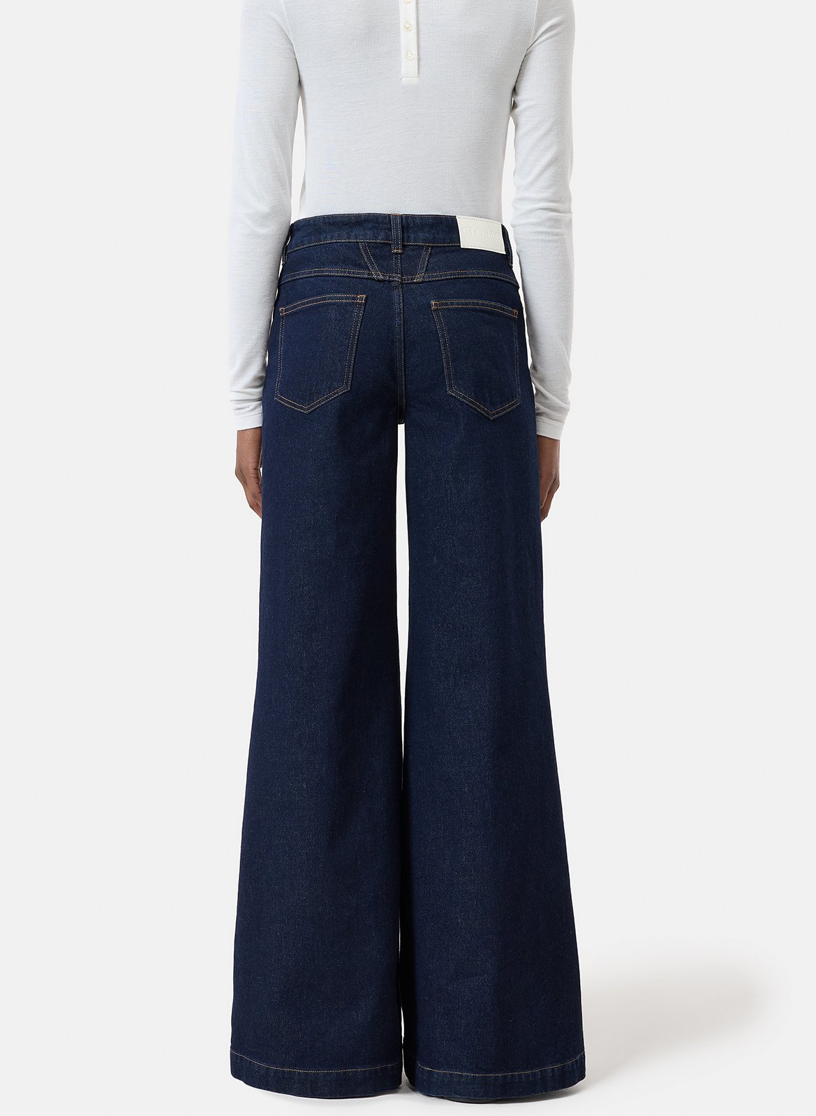 High-waisted flare jeans in denim CLOSED Blue