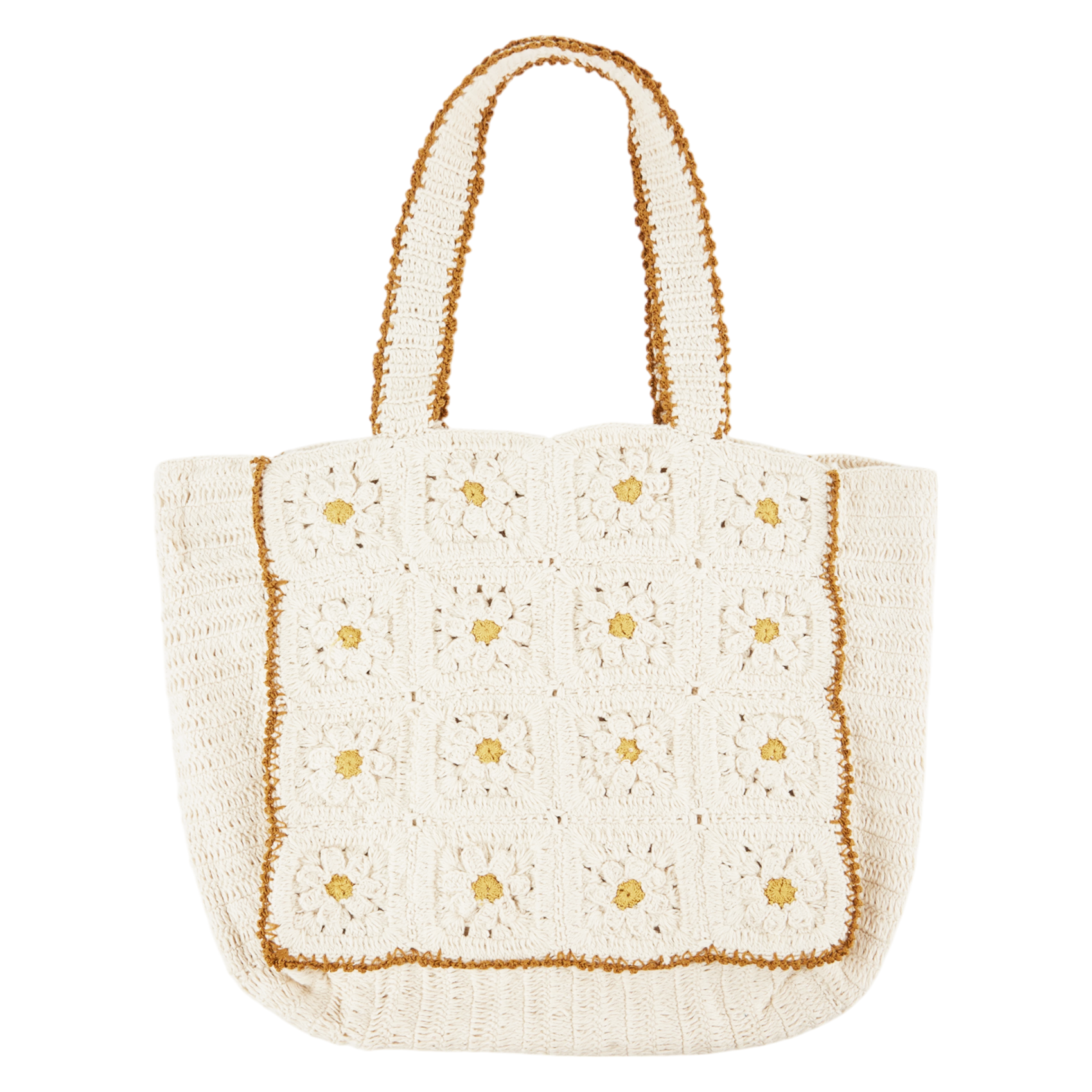 Gehaakte tas met bloemenmotief EMILE ET IDA Beige