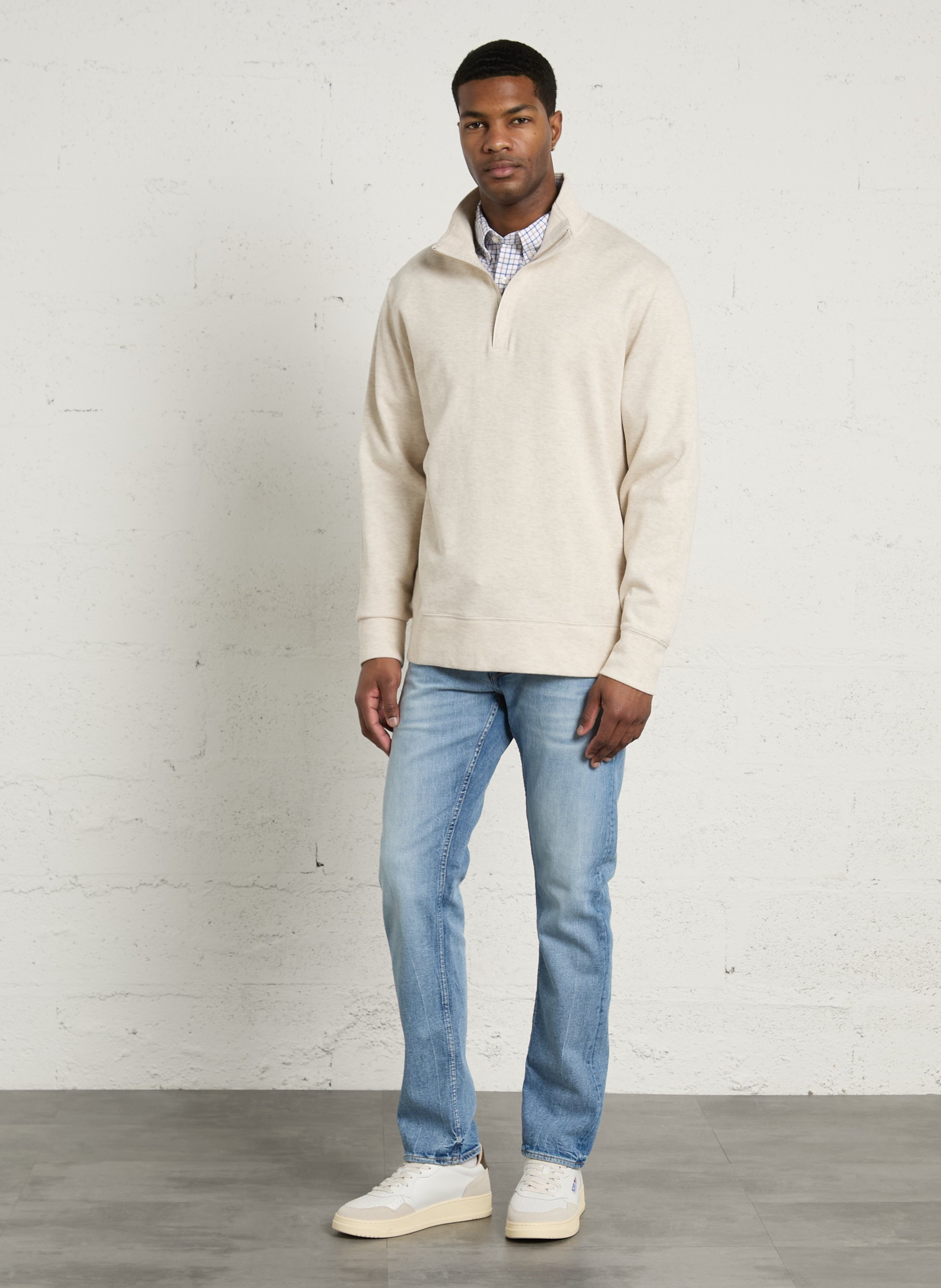 Straight leg jeans, length 34 Blue