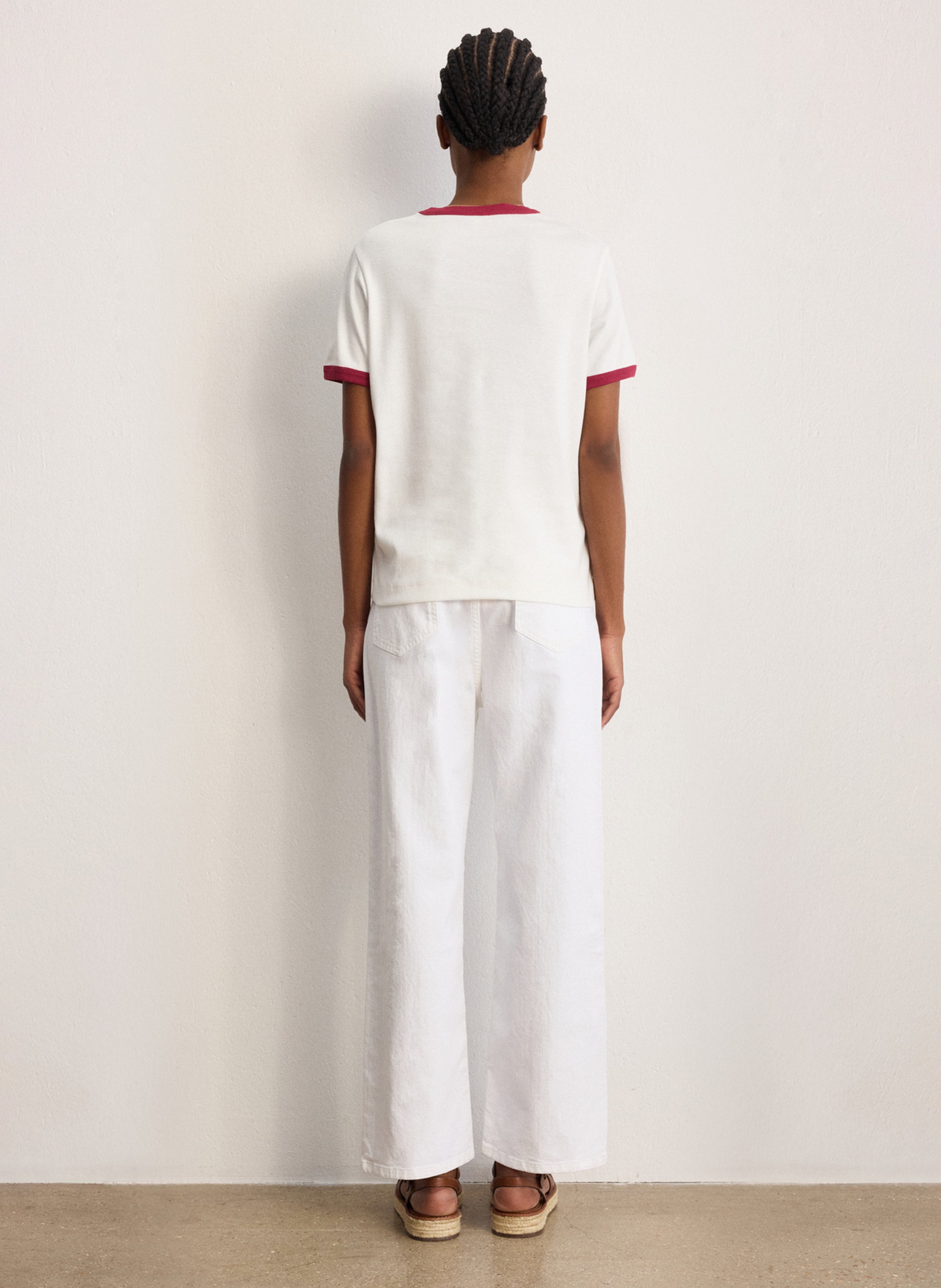 Effen T-shirt PABLO Wit