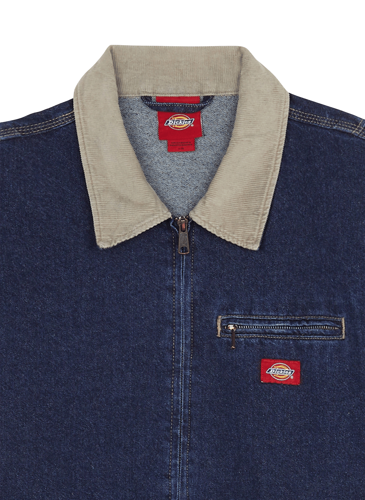 Veste col classique en denim de coton DICKIES Bleu