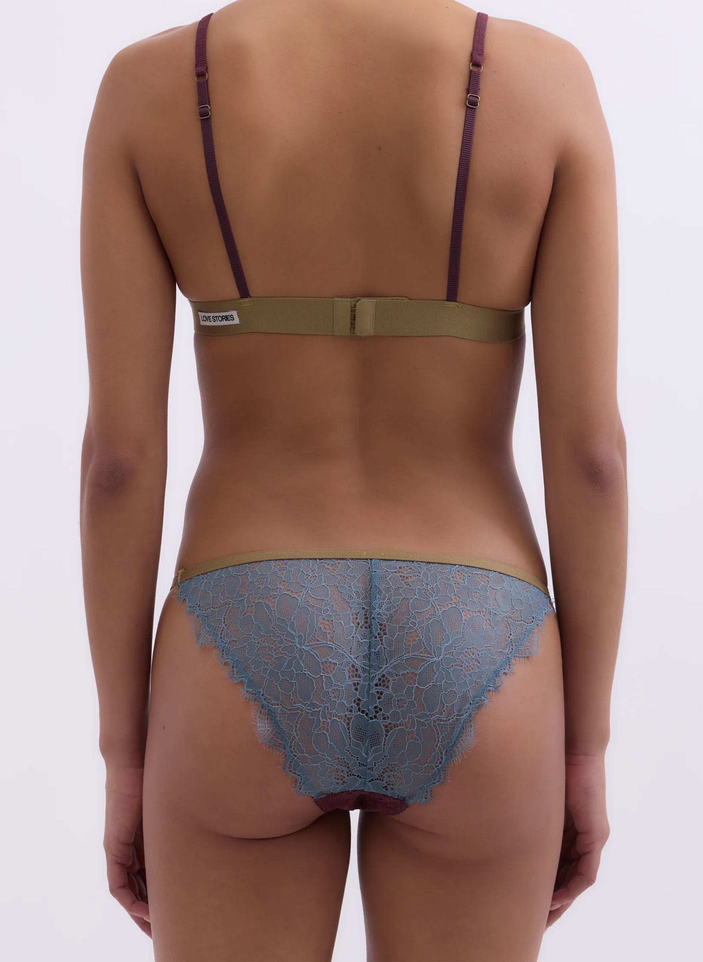 Tanga en dentelle LOVE STORIES Marron