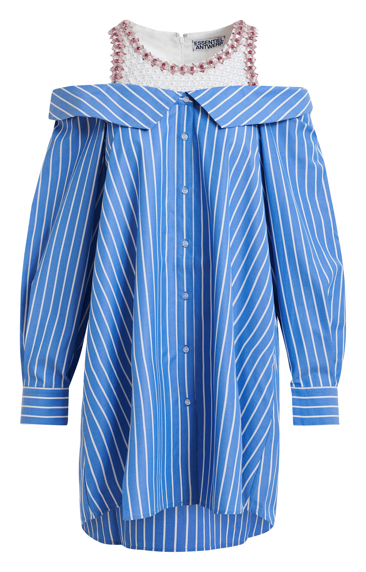 Striped shirt dress ESSENTIEL ANTWERP Blue