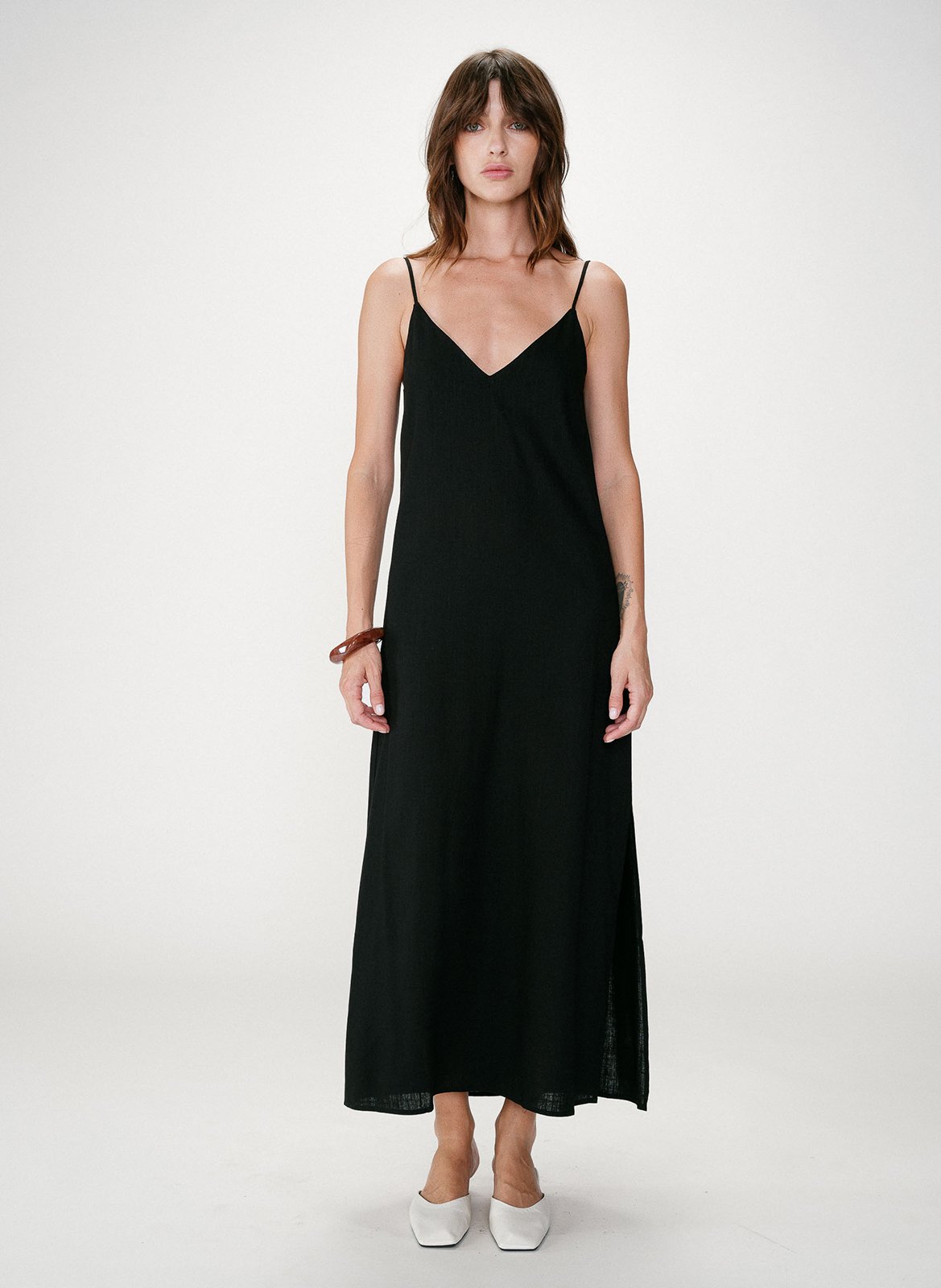 Lange jurk met V-hals GRACE ET MILA