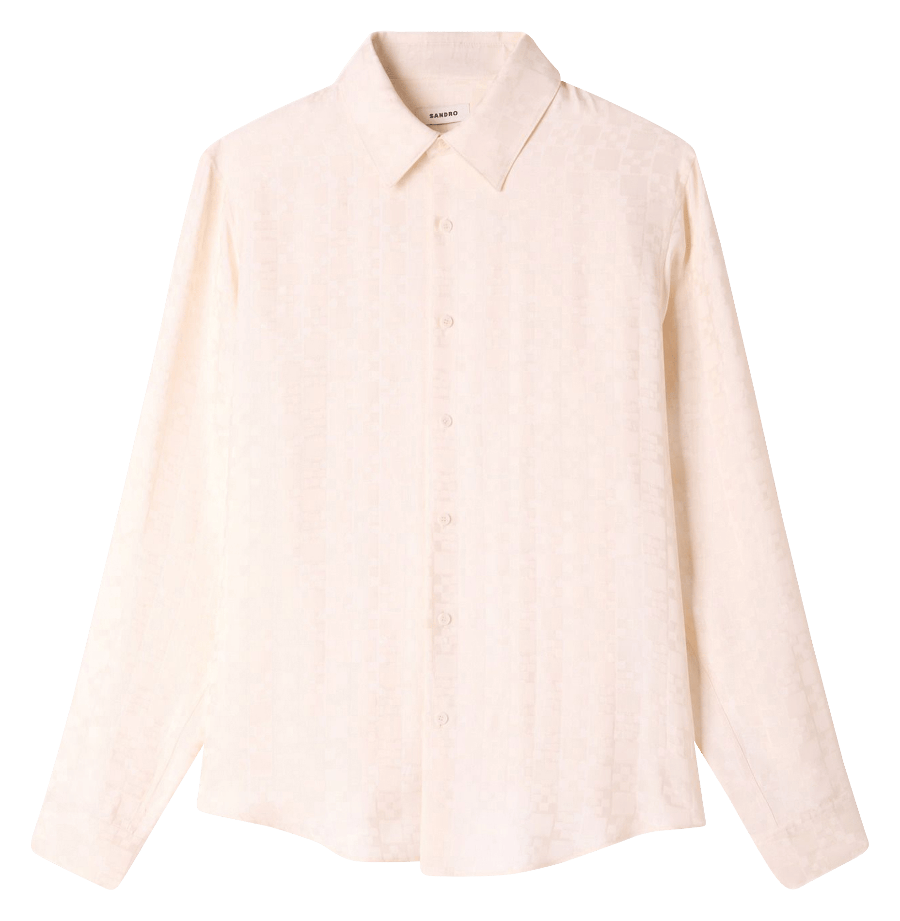 Chemise droite jacquard | Blanc SANDRO Homme