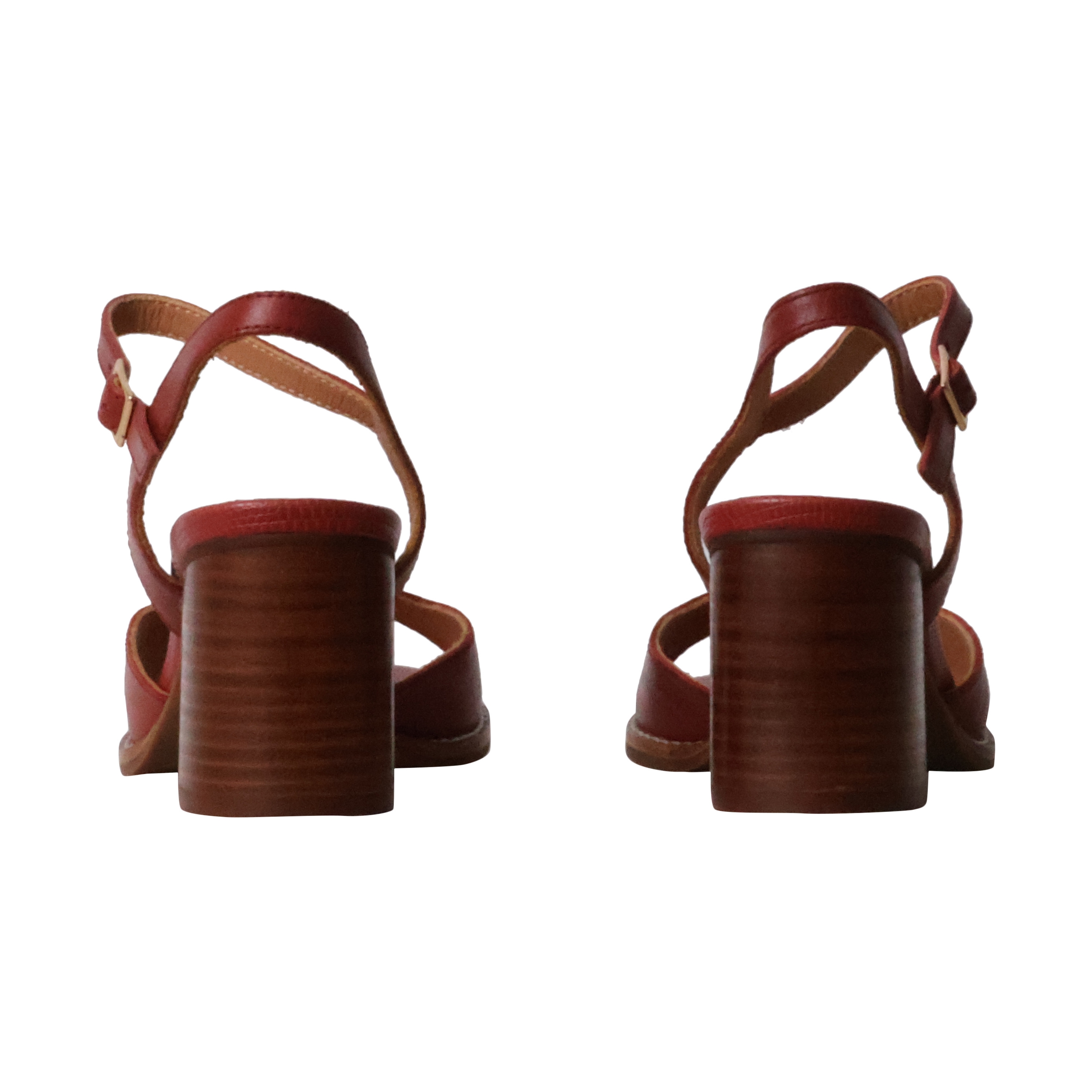 Elsa leather high heel sandals EMILIE KARSTON Red