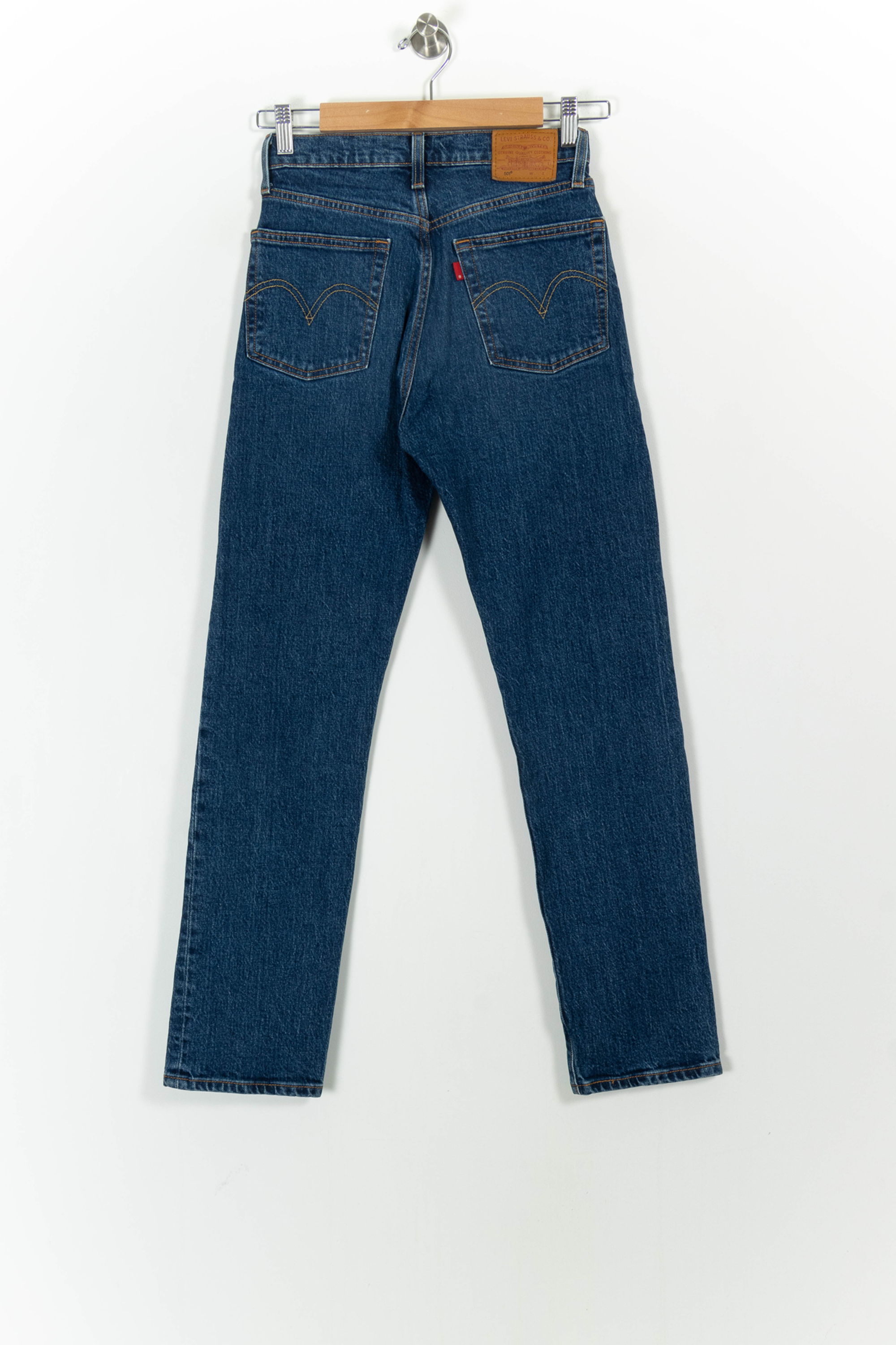 Cropped slim jeans with studs LEVI'S - Seconde main Blue
