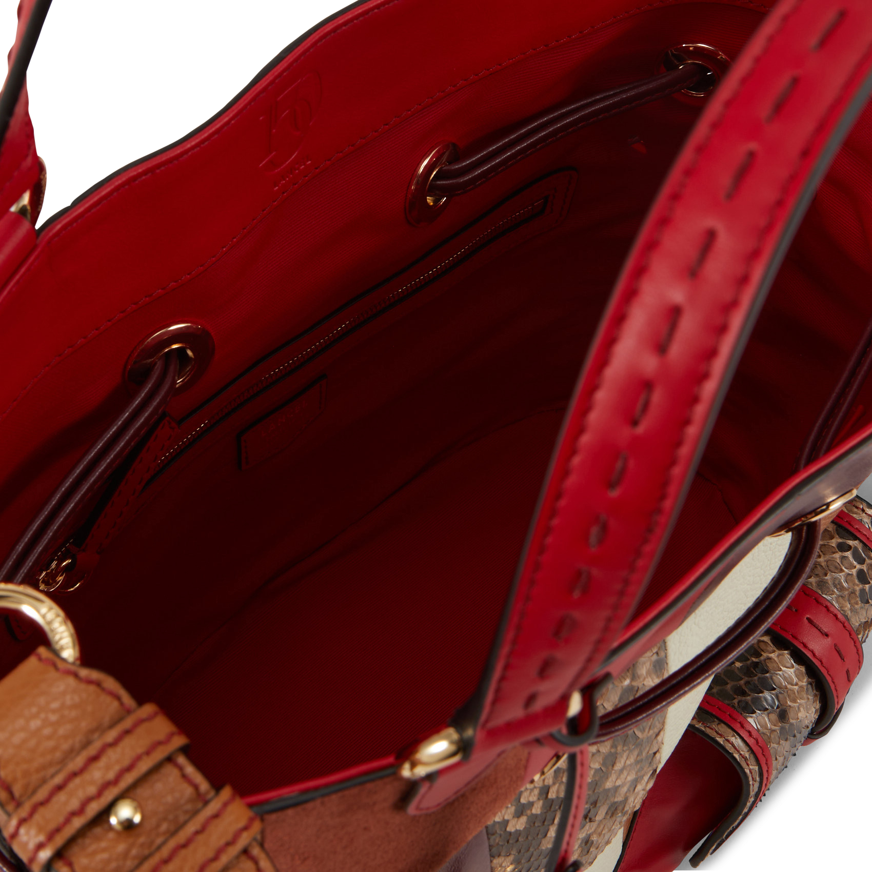 Beuteltasche aus Leder LANCEL Rot