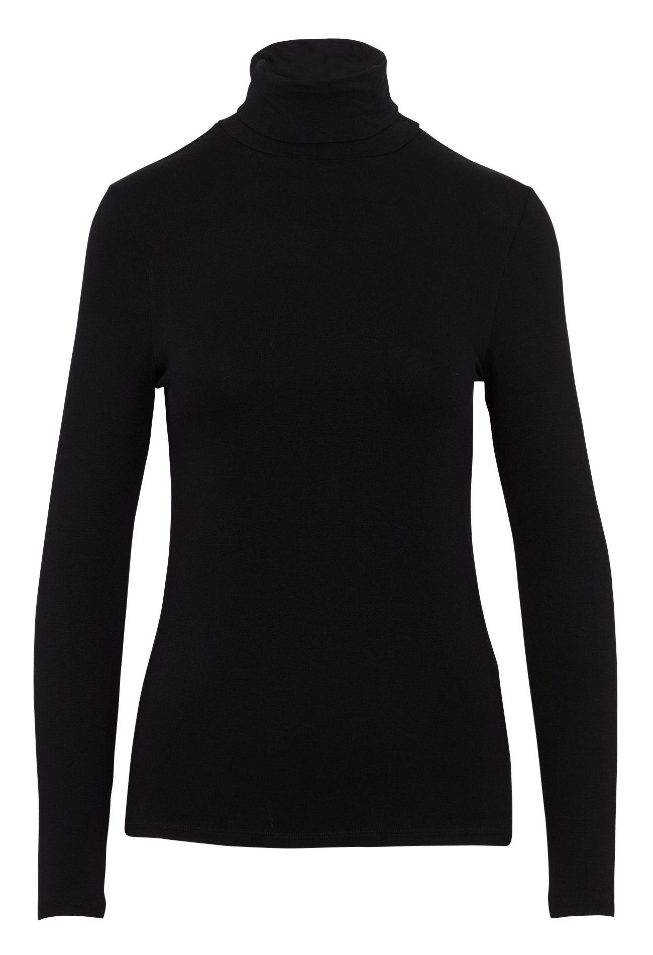 Tee-shirt col roulé droit  MAJESTIC FILATURES Noir