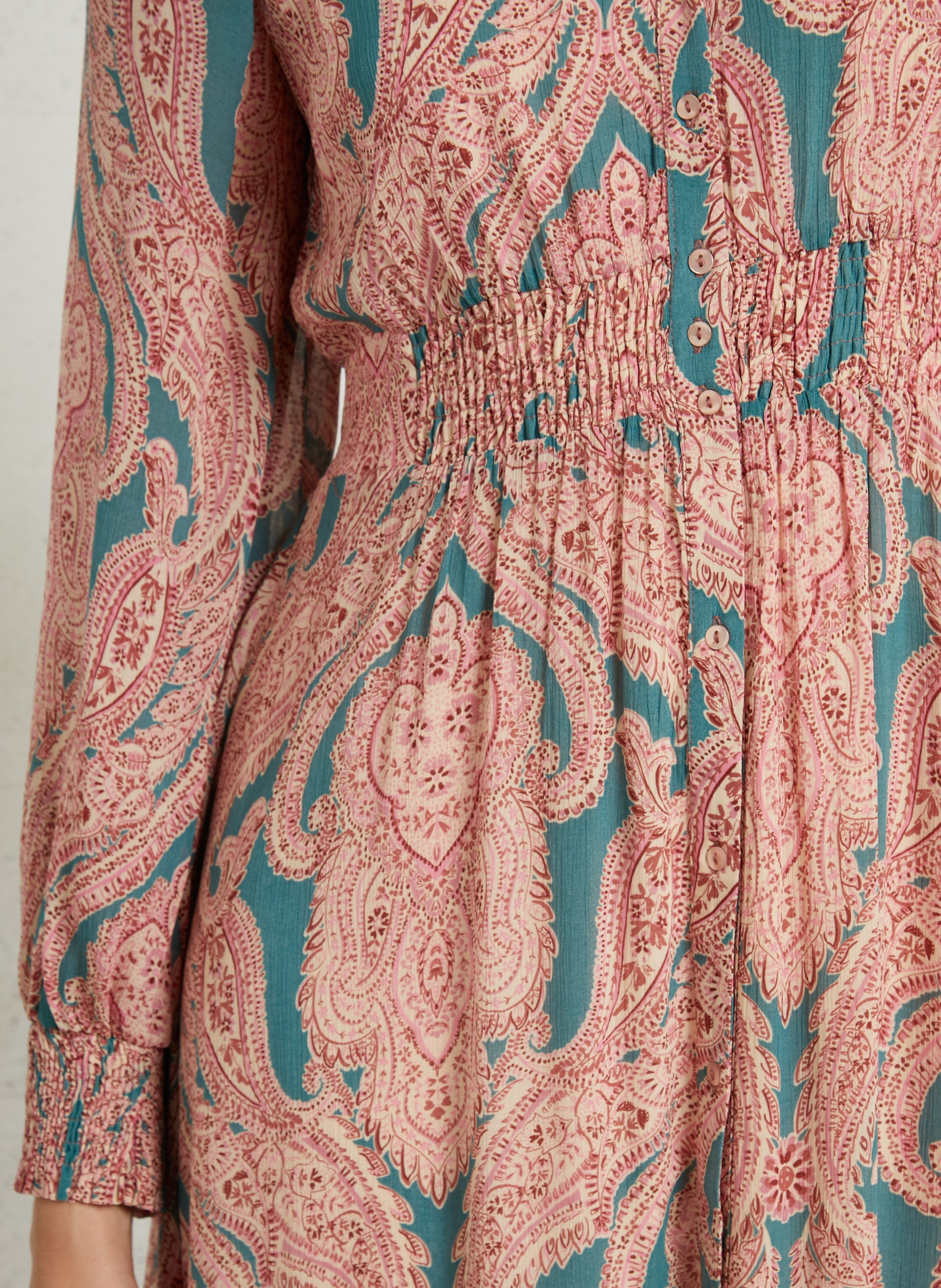 Straight floral long dress MAISON 123 Pink