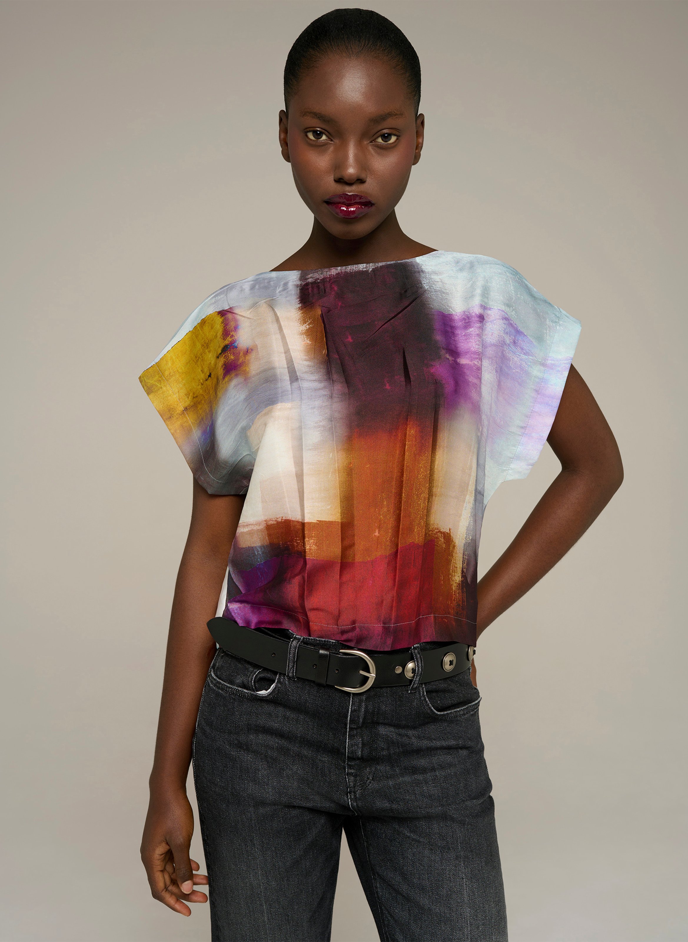 T-Shirt mit Print COTELAC Blau