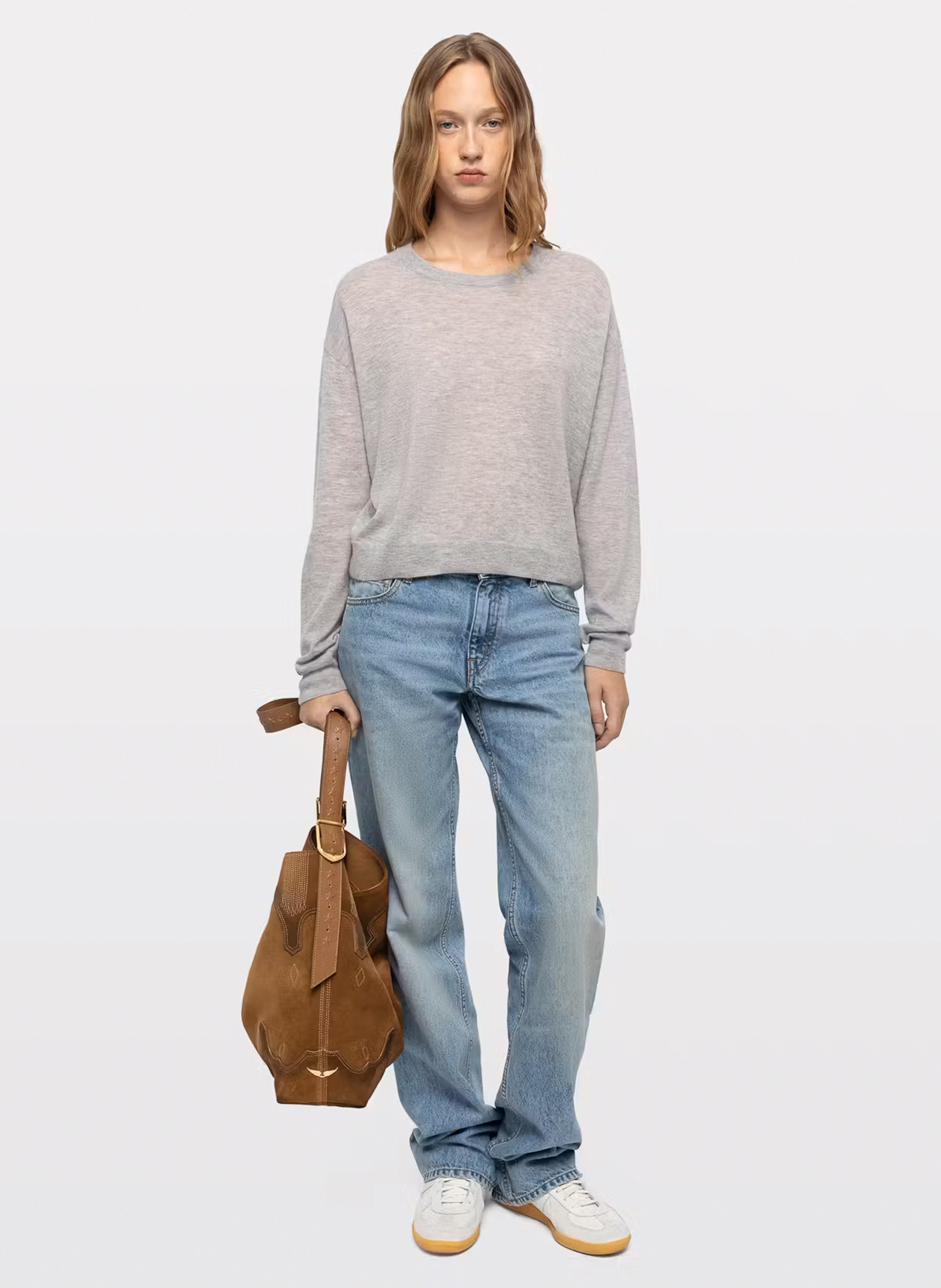 Sac hobo en suède western ZADIG&VOLTAIRE Marron