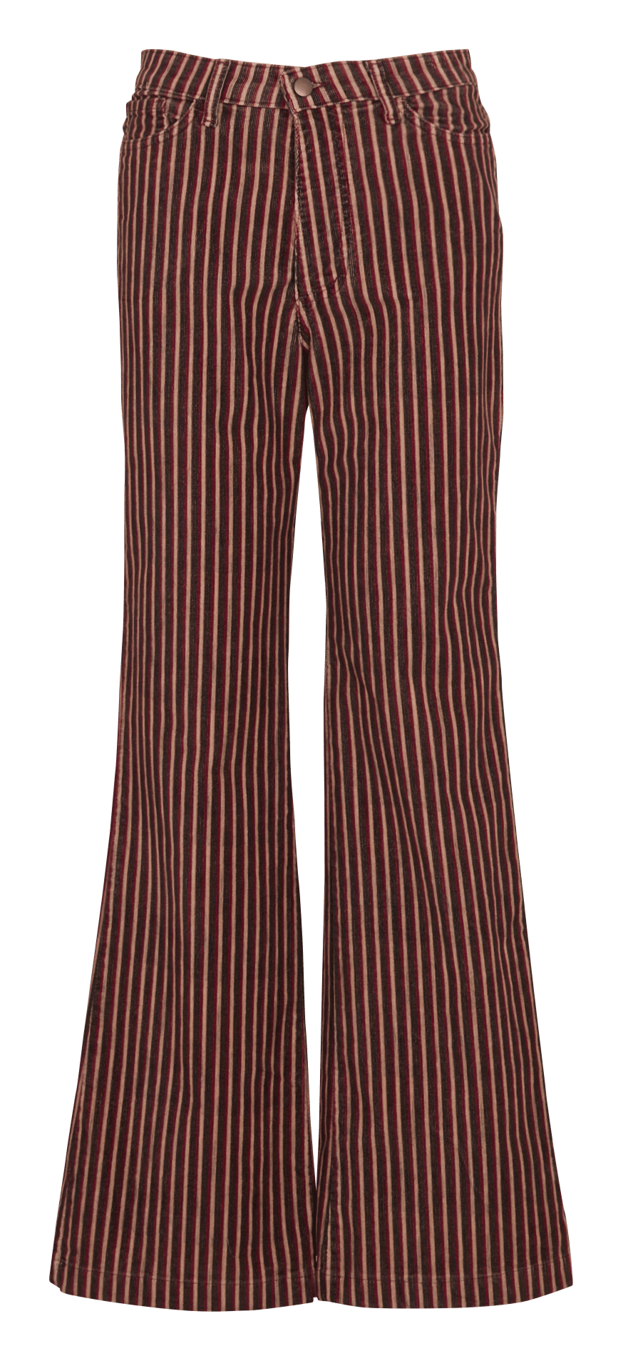 Weite Streifenhose aus Baumwoll-Mix MAISON HOTEL Braun