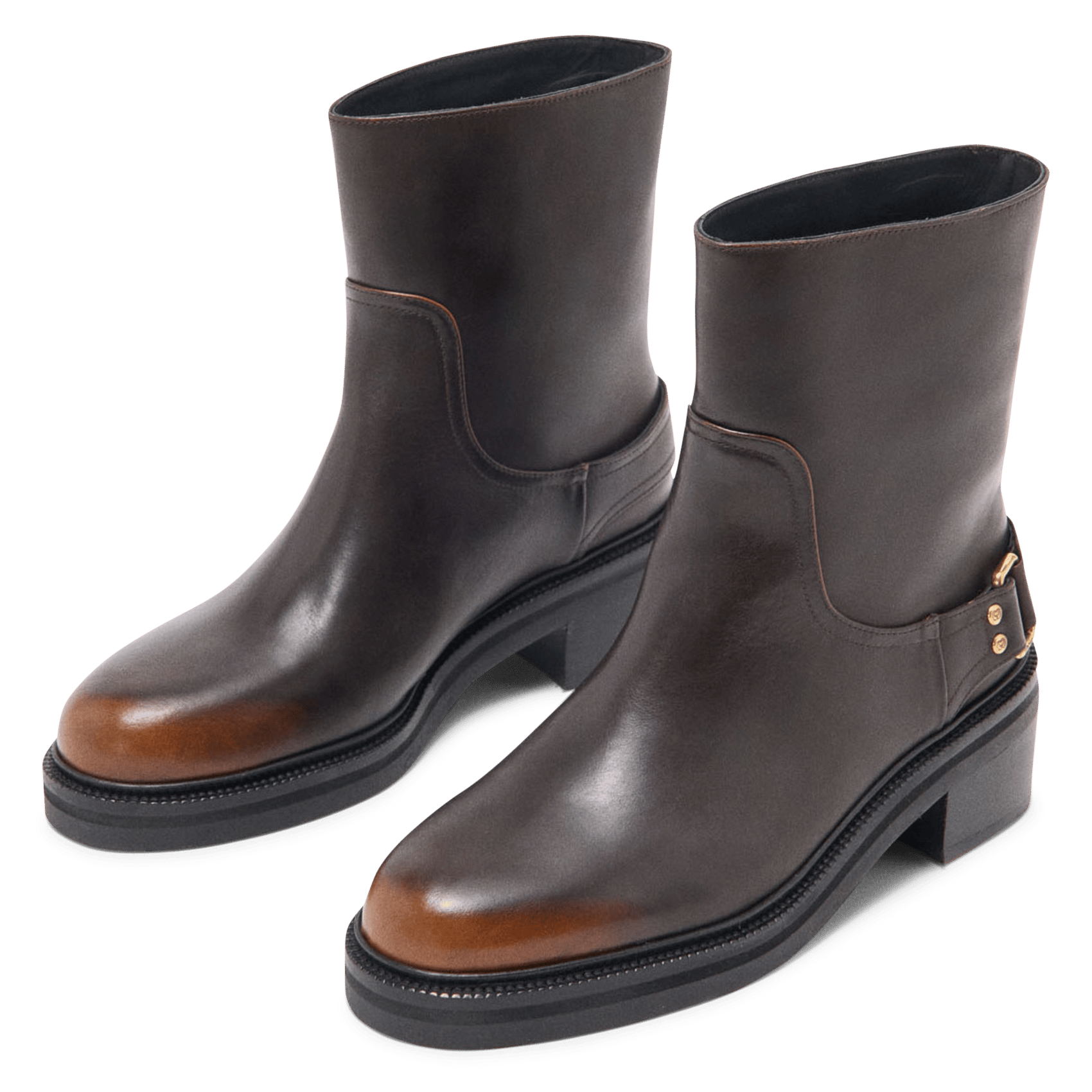 Bottines en cuir MAJE Marron