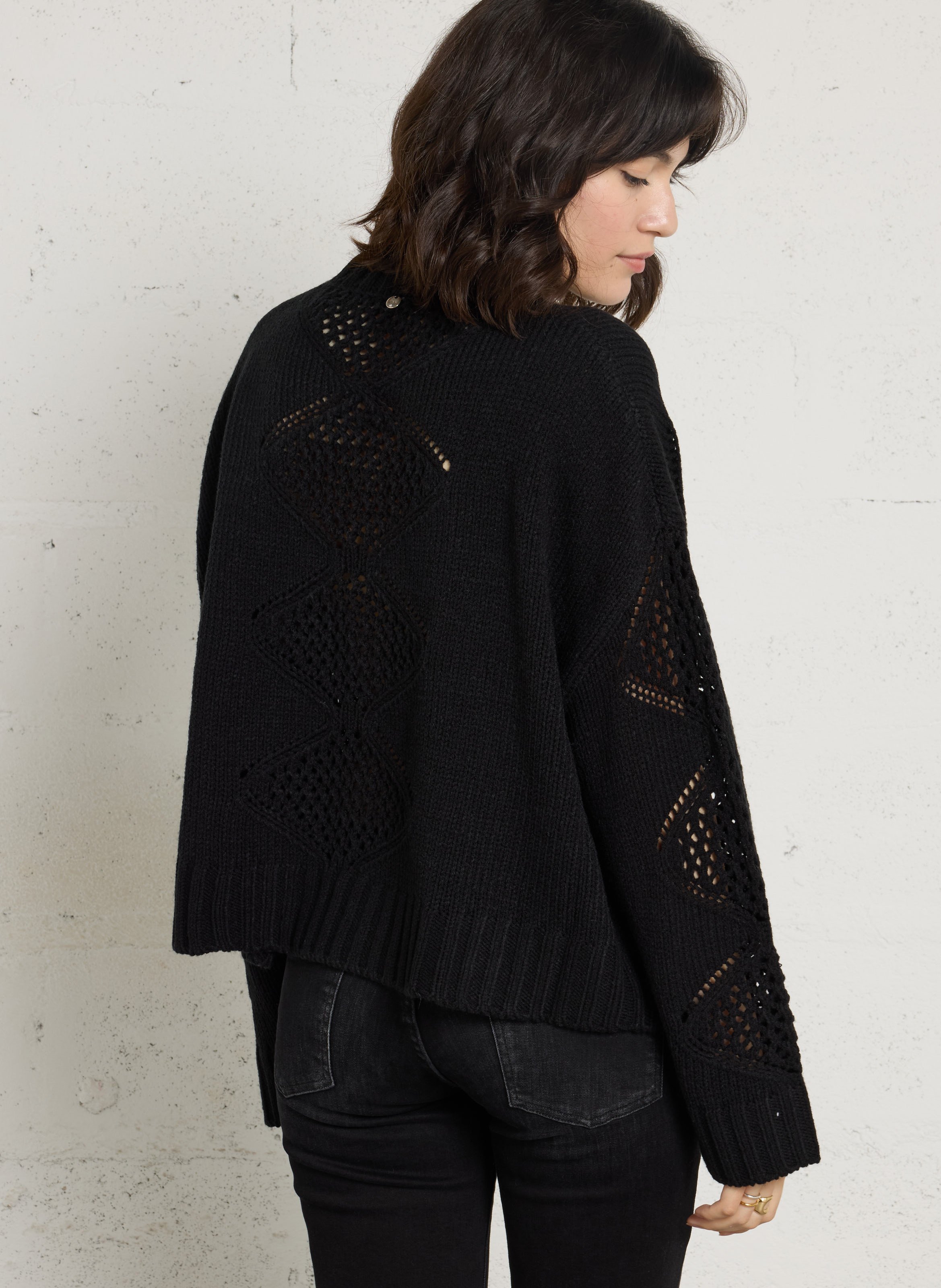 Pull ample en maille LIU JO Noir