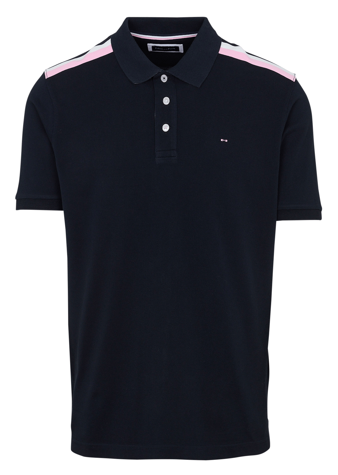 Short-sleeved cotton polo shirt EDEN PARK Blue