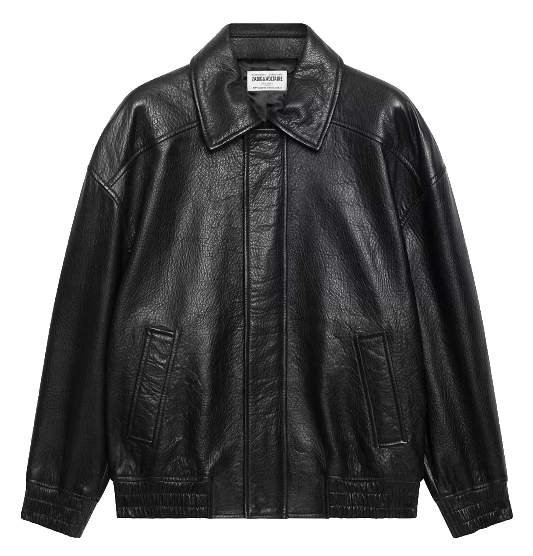 Lederjacke mit klassischem Kragen ZADIG&VOLTAIRE Schwarz