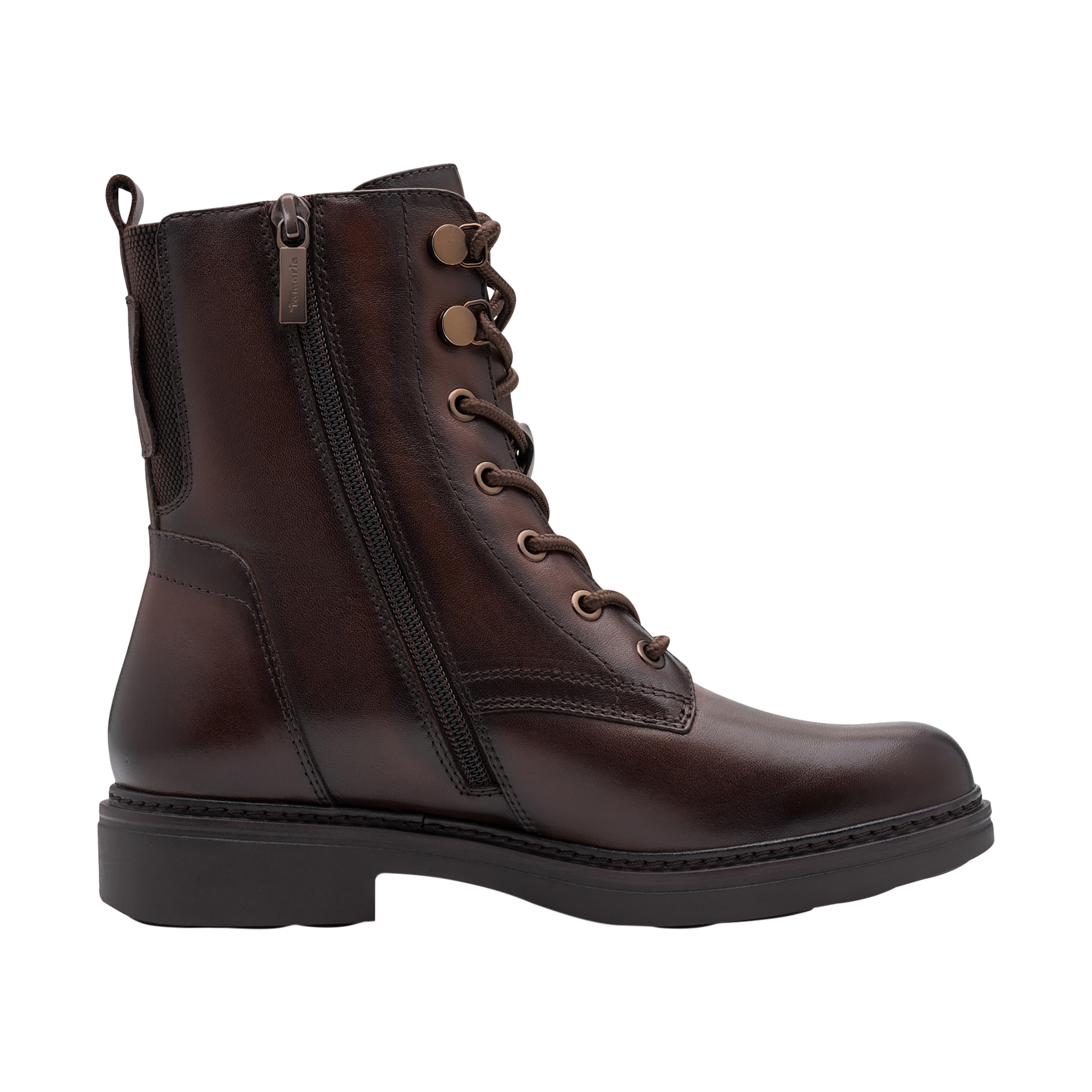 Comfort leather ankle boots TAMARIS Brown