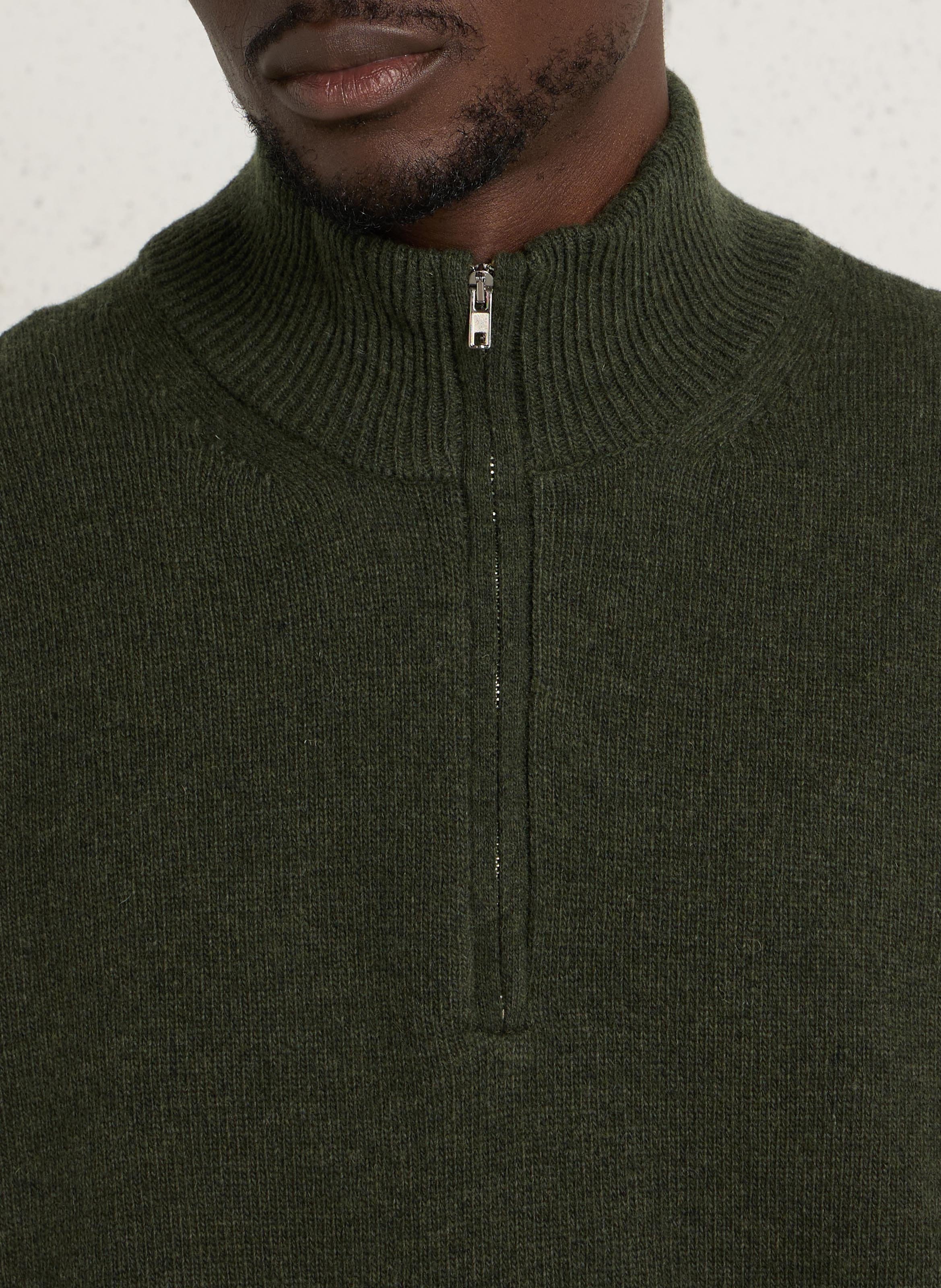 Straight wool-blend high-neck sweater CASUAL FRIDAY Beige