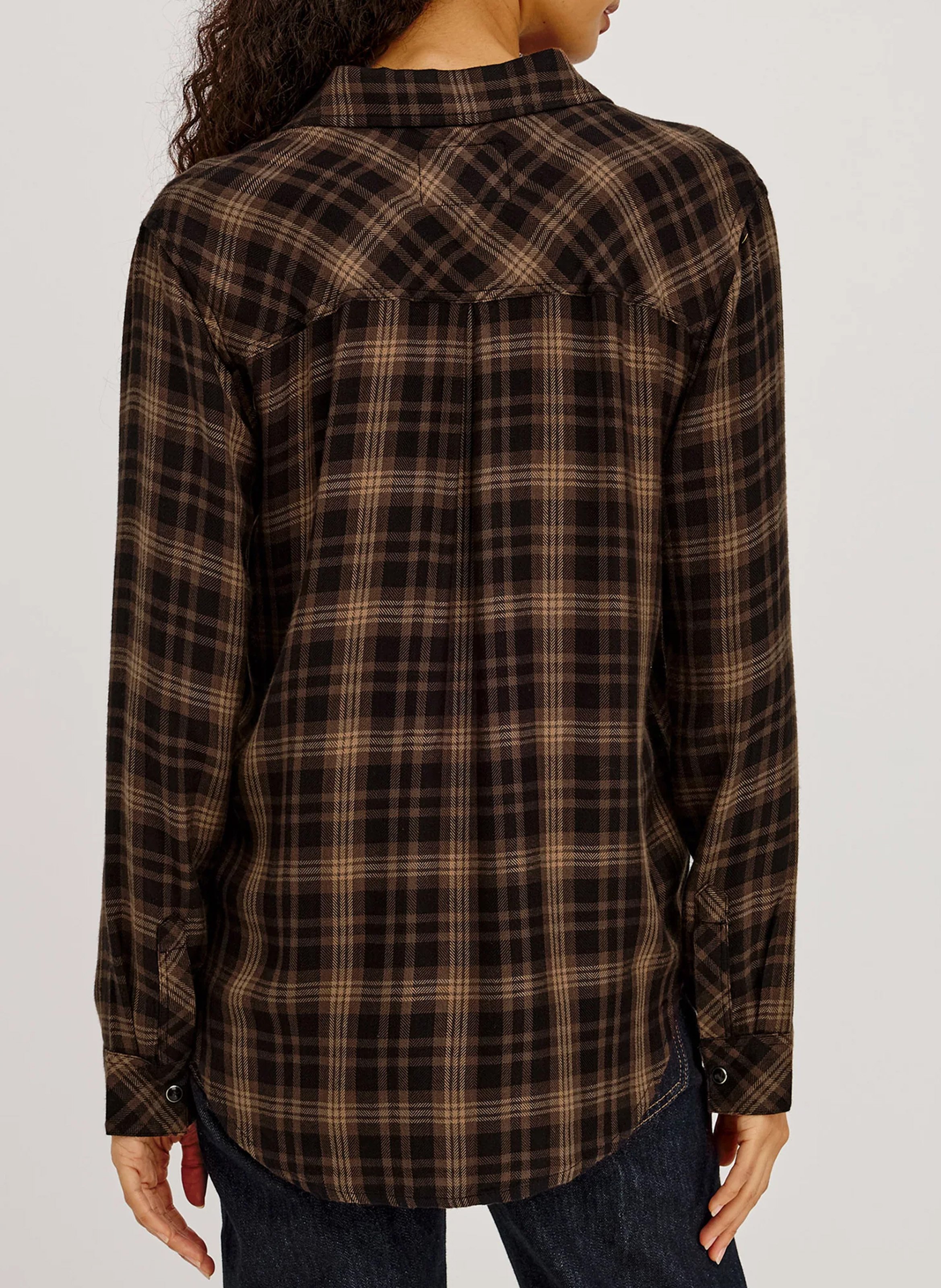 Straight checked shirt RAILS Brown