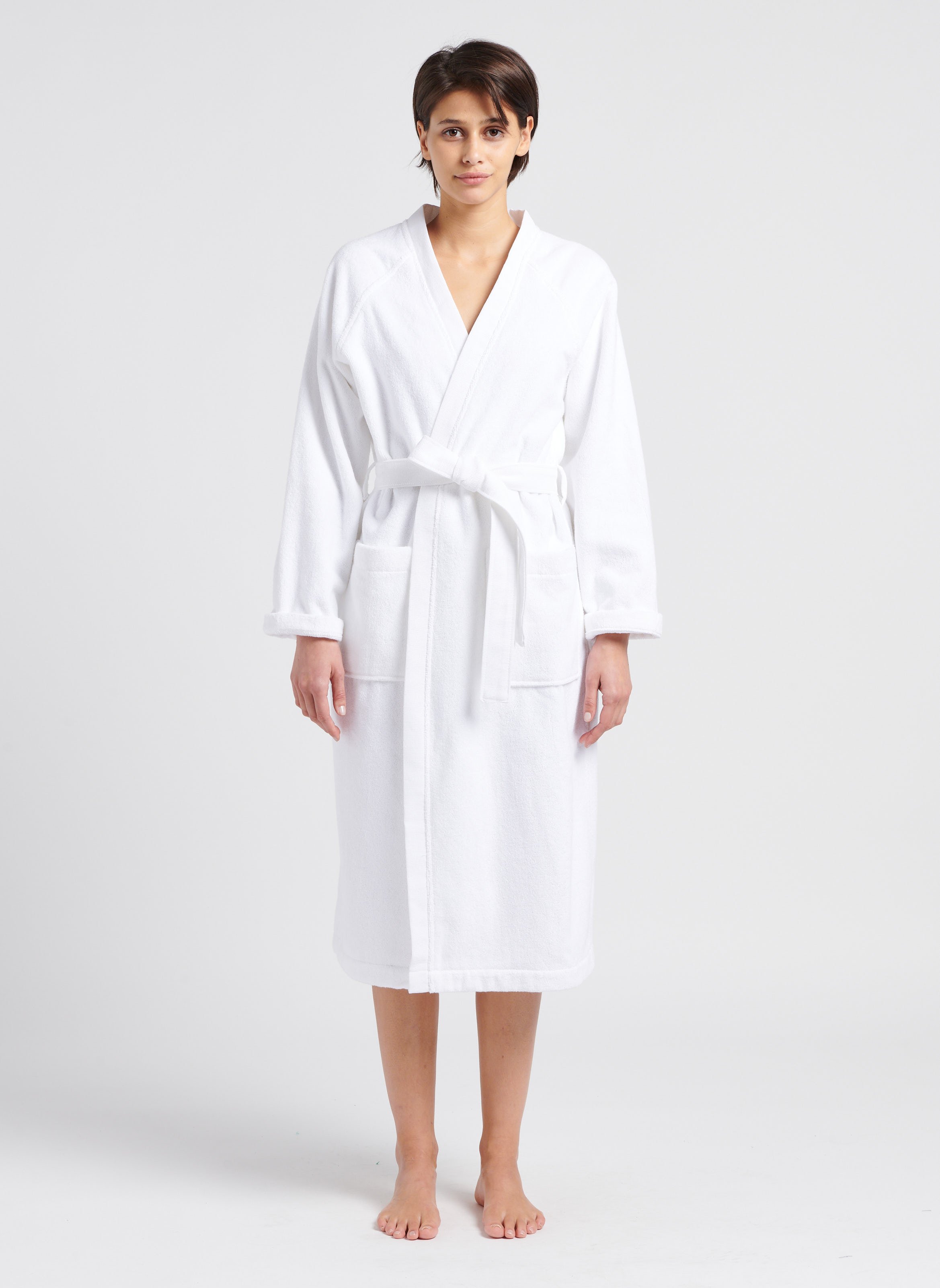 Peignoir de bain en coton Blanc