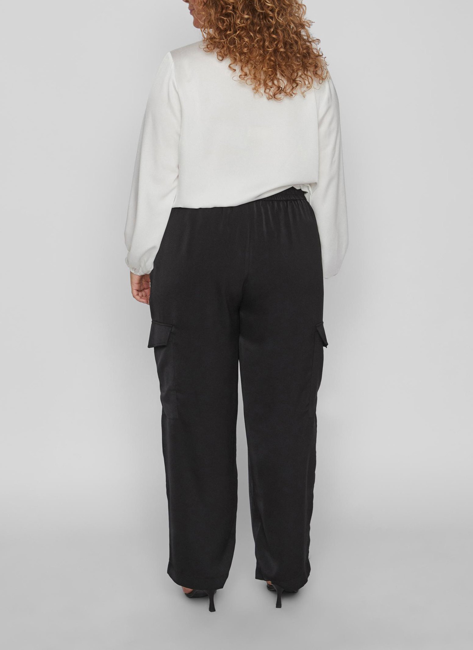 Pantalon droit fluide cargo EVOKED Noir