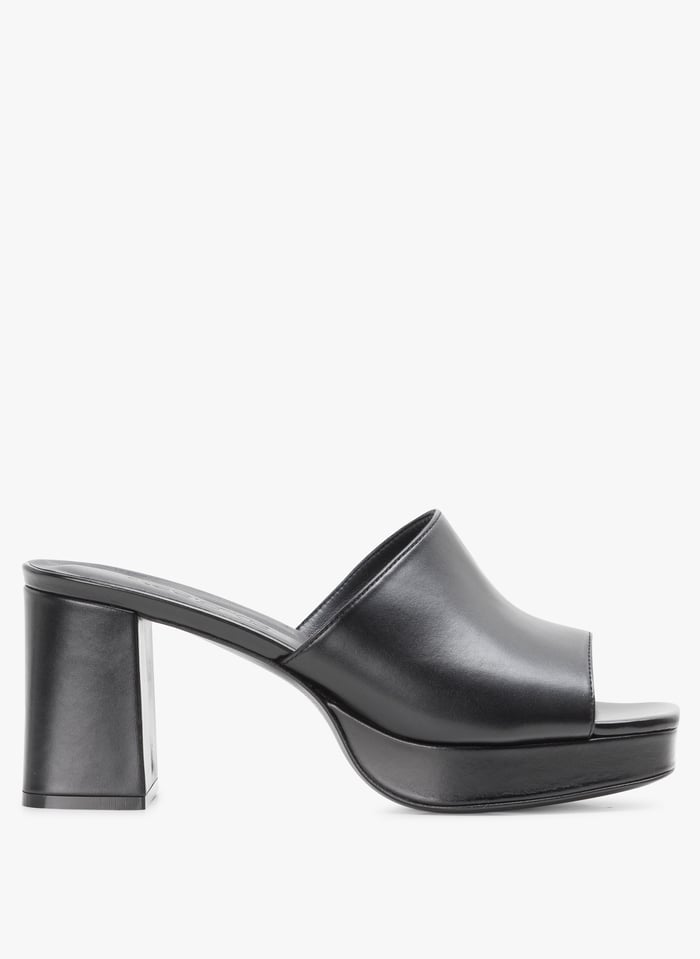 High Leather Sandals Noir Free Lance Women Place des Tendances