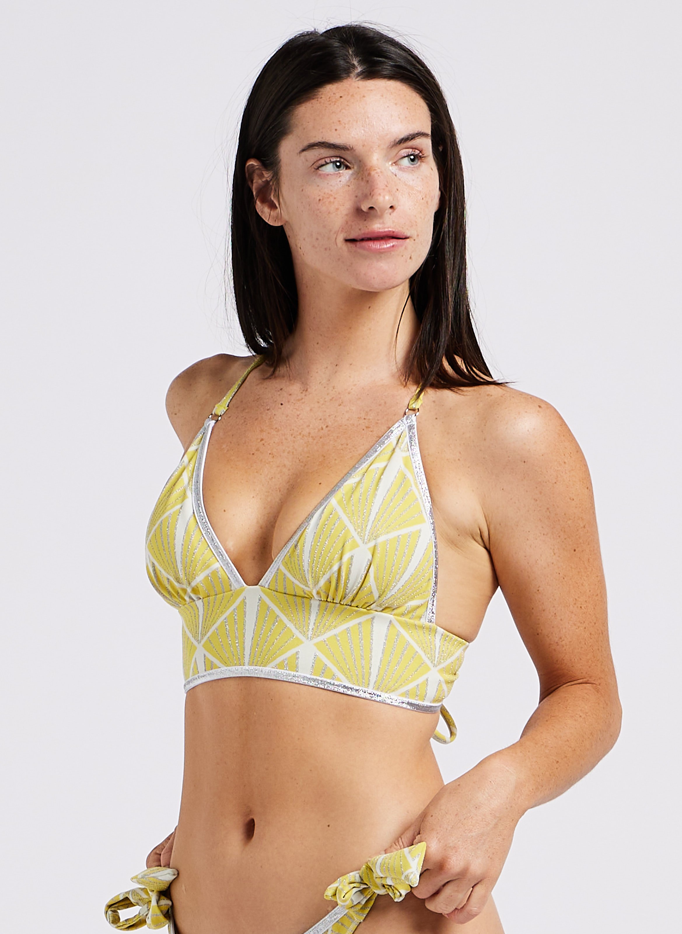 Haut de maillot triangle LA NOUVELLE Jaune