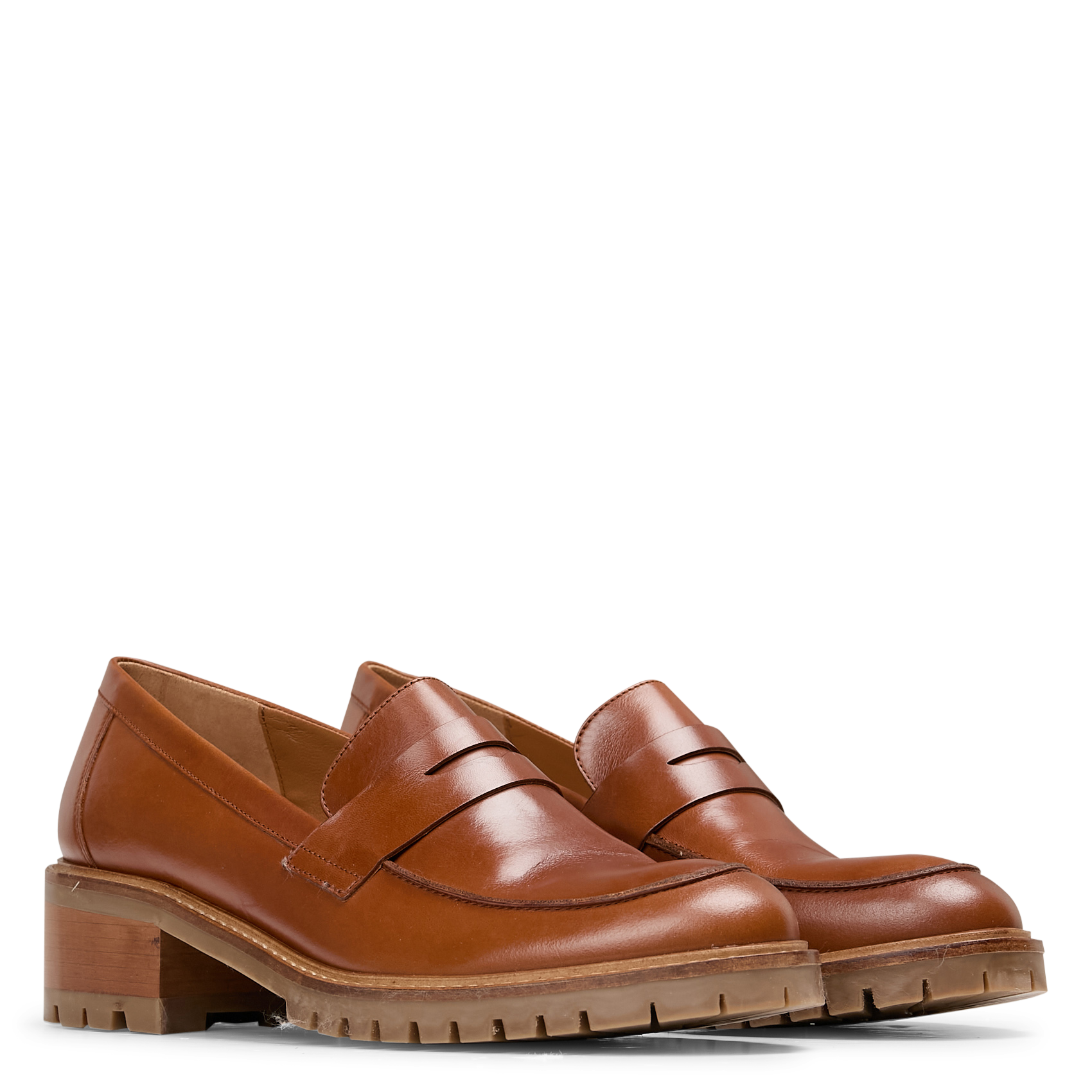 Mocassins crantés en cuir  MELLOW YELLOW Marron