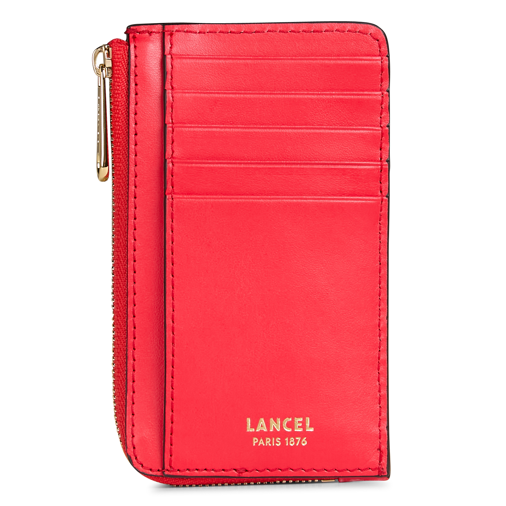 - 100 % Leder, - 6 Kartenschlitze, - 1 zentrale Tasche, - Maße: B10 x H7 cm. Rot