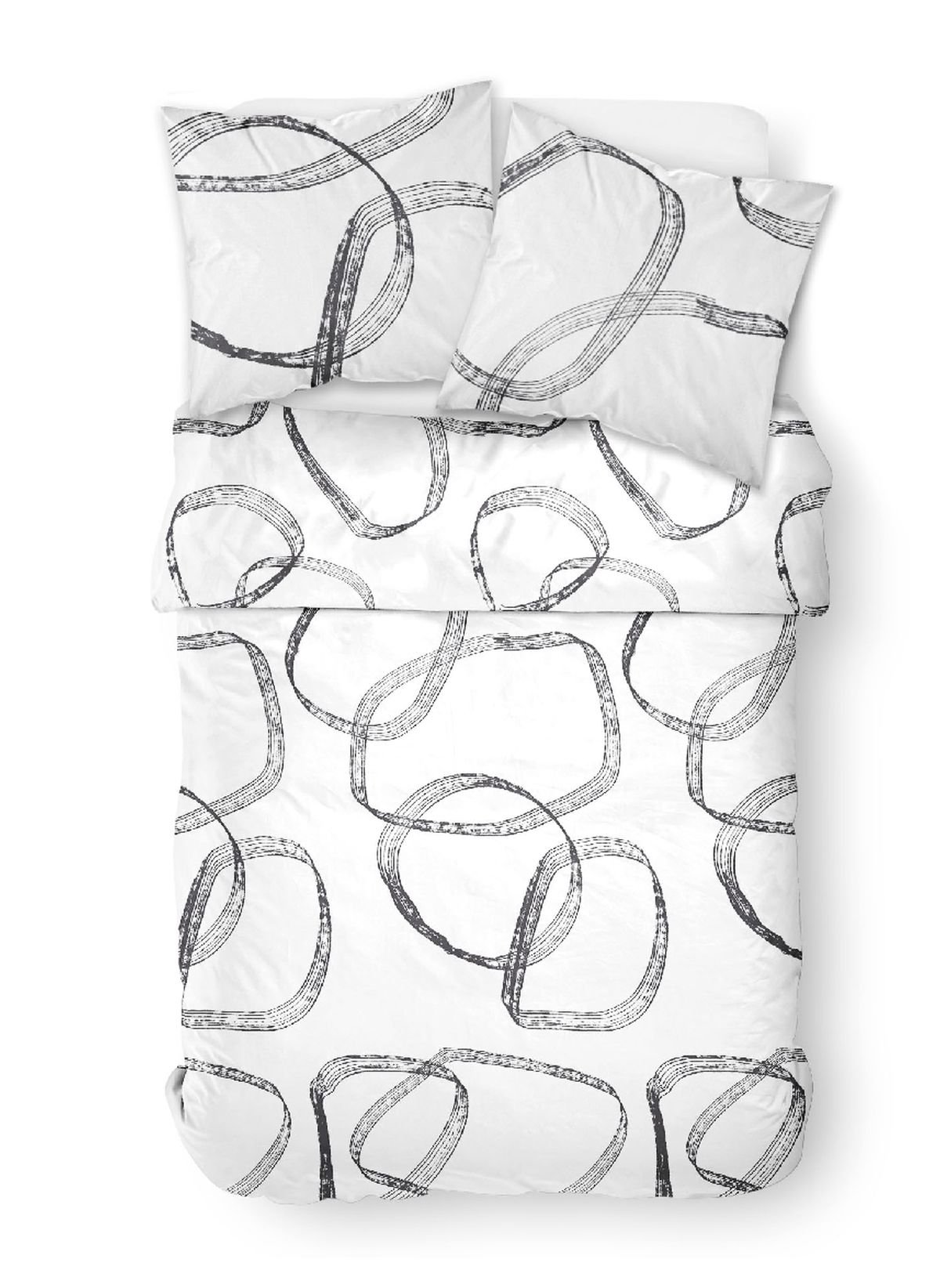 Printed cotton bedding set TODAY LINGE DE MAISON White