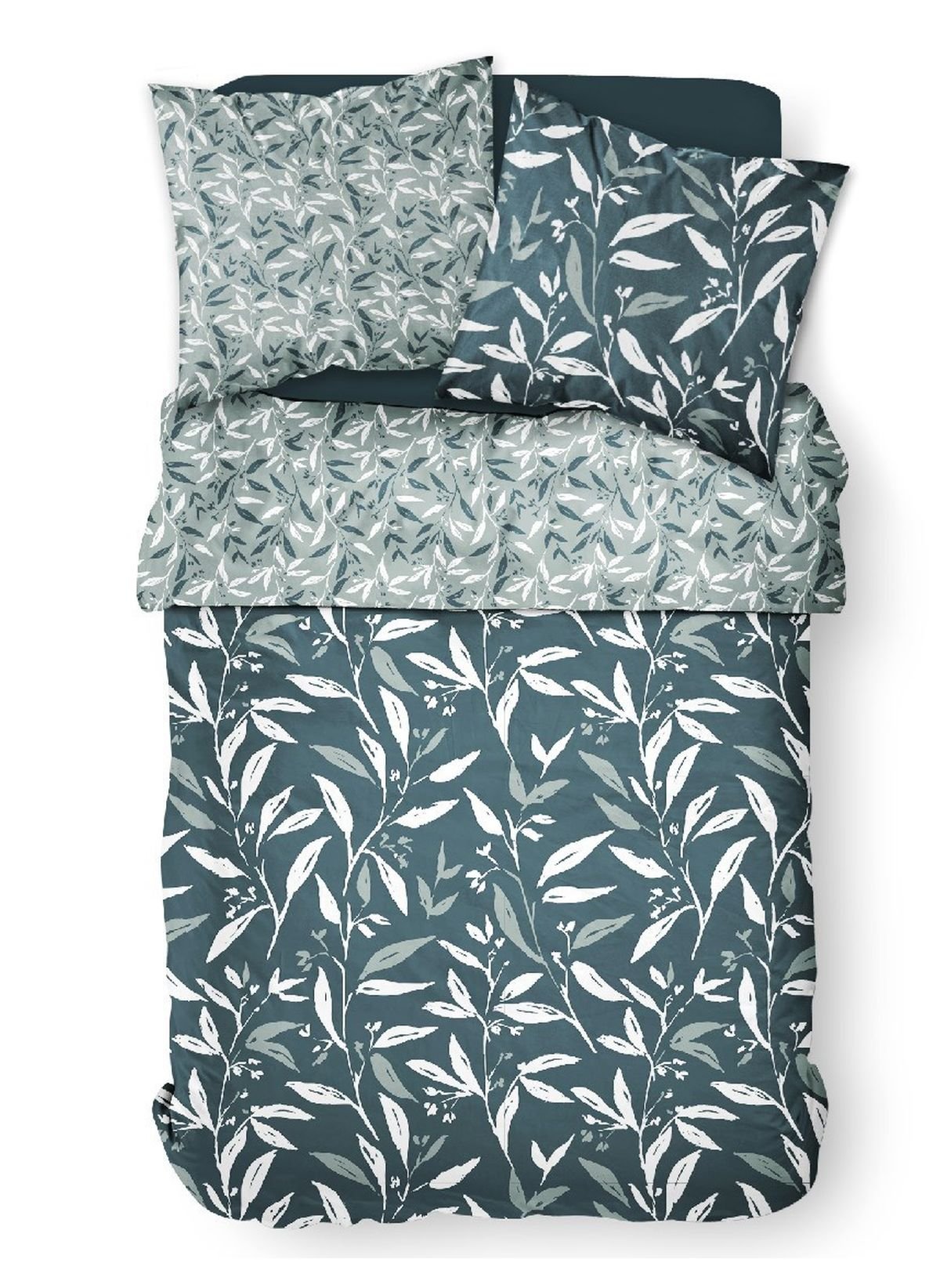 Printed cotton zippered bed set TODAY LINGE DE MAISON Green