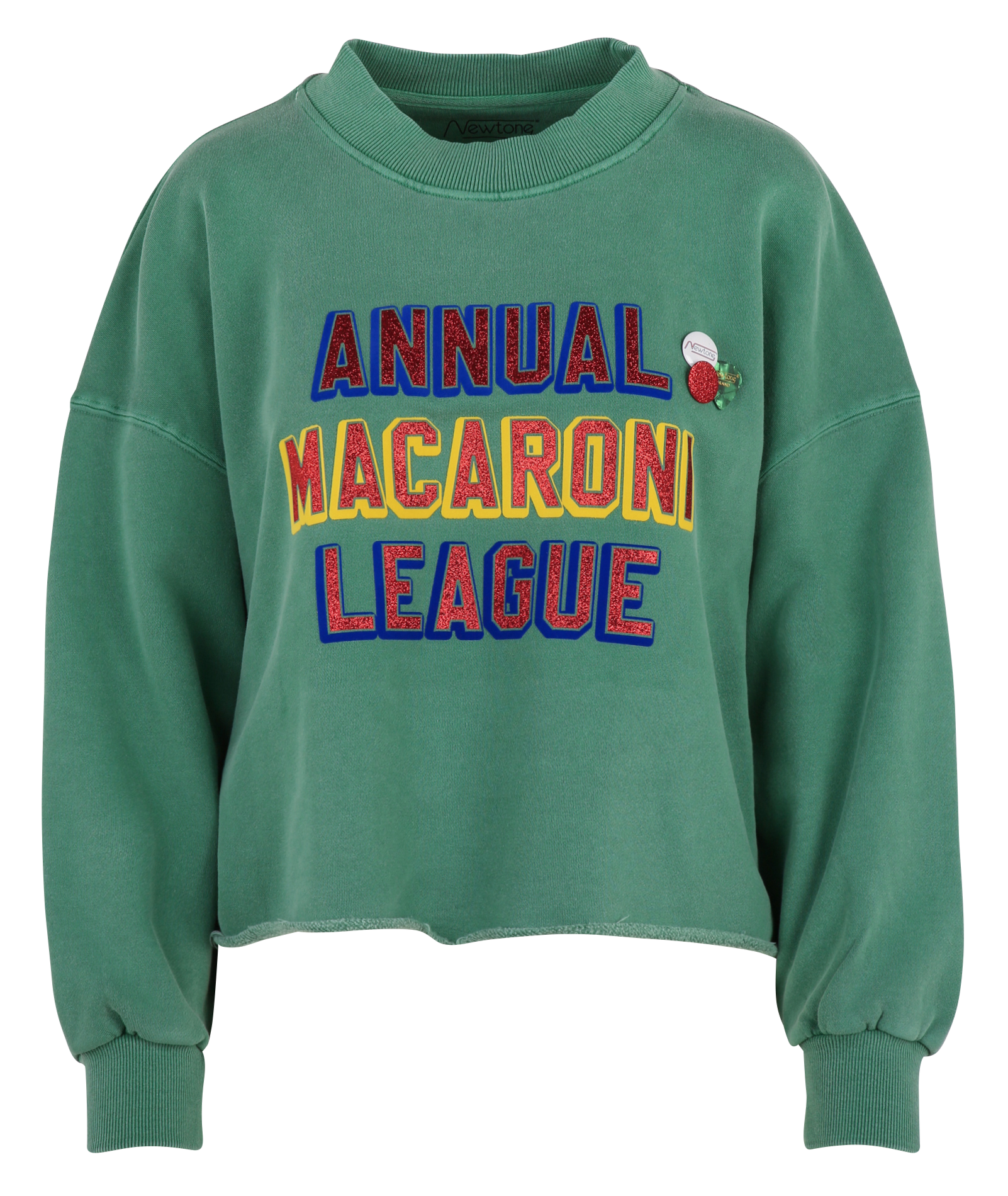 Short printed cotton sweatshirt NEWTONE Green
