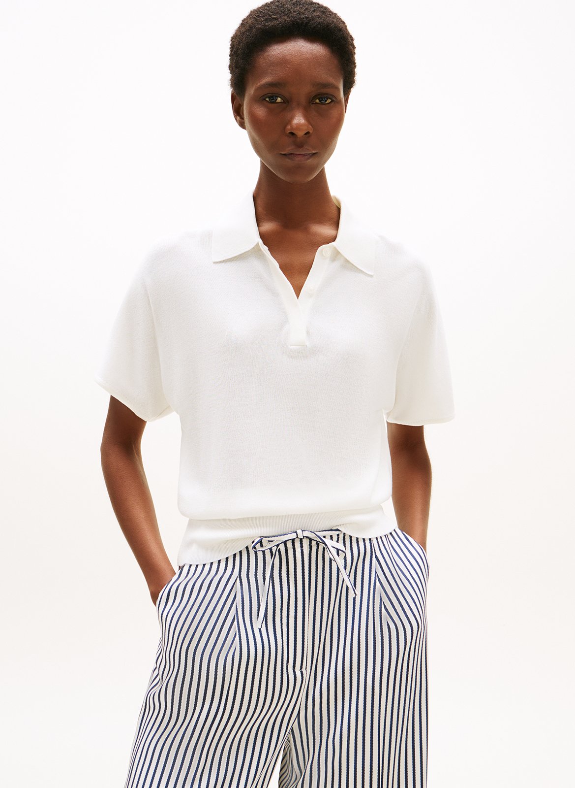 Aly decorative knit scarf TOMMY HILFIGER White