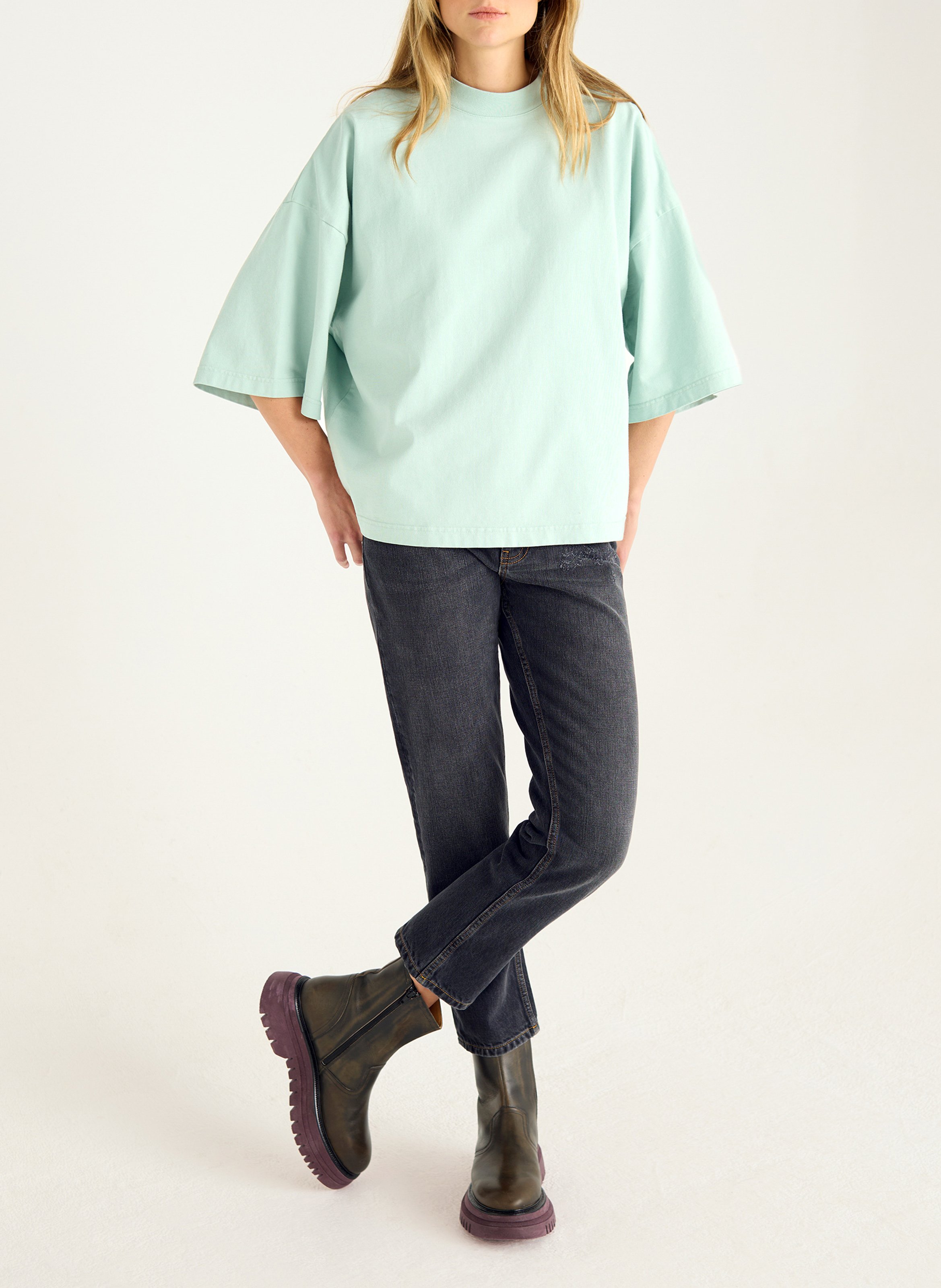 Oversized organic cotton T-shirt COTELAC Blue