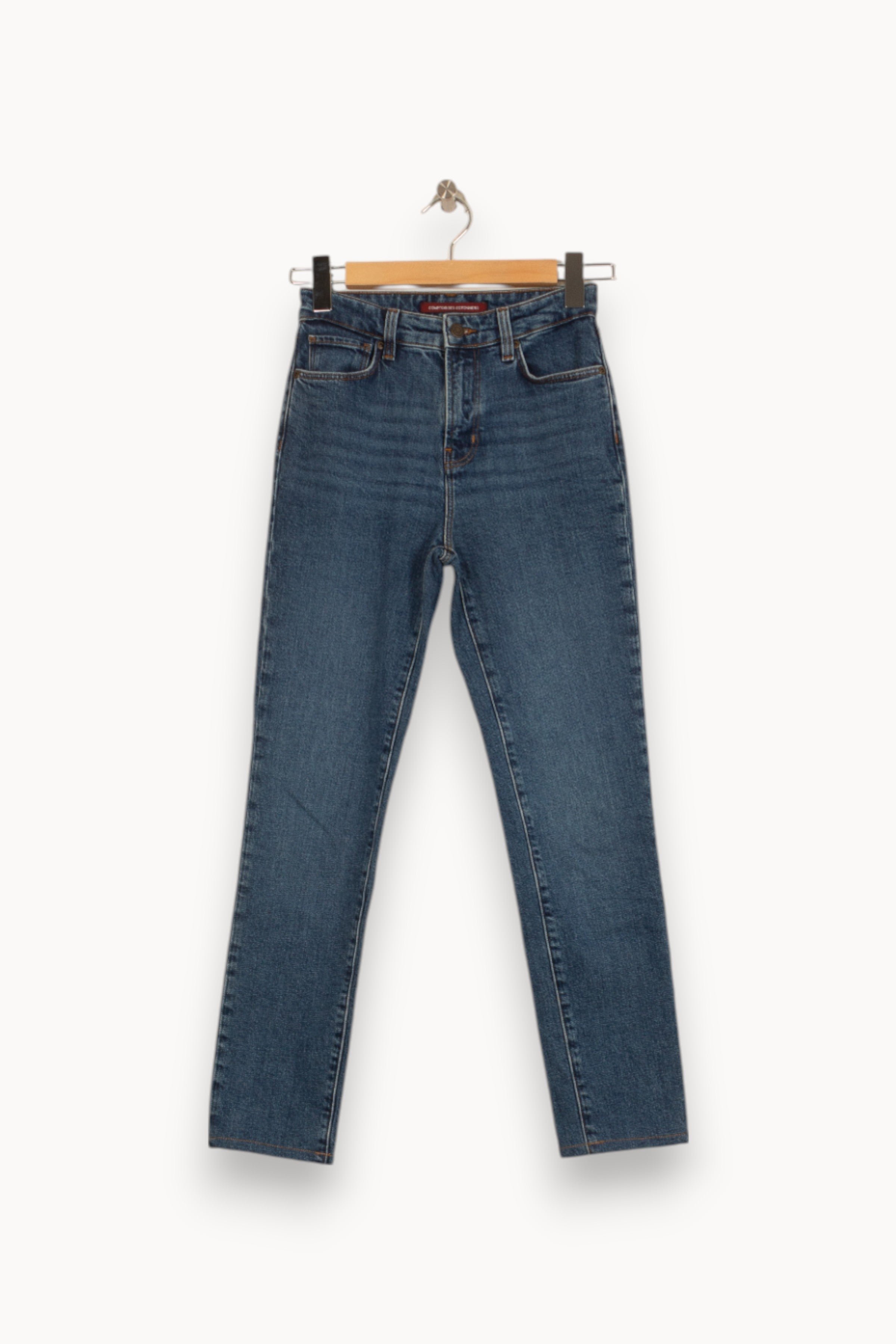 Cropped slim jeans with studs COMPTOIR DES COTONNIERS - Seconde main Blue