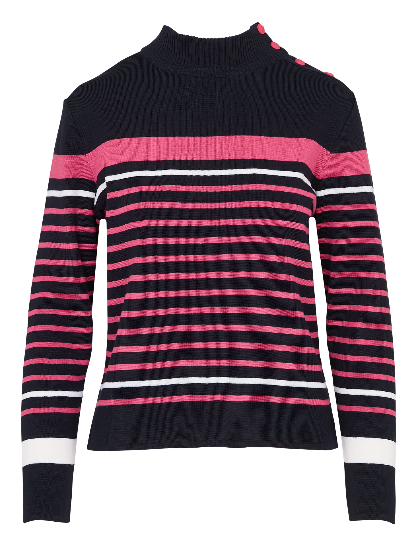 Pull marin col montant en laine ARMOR LUX Bleu