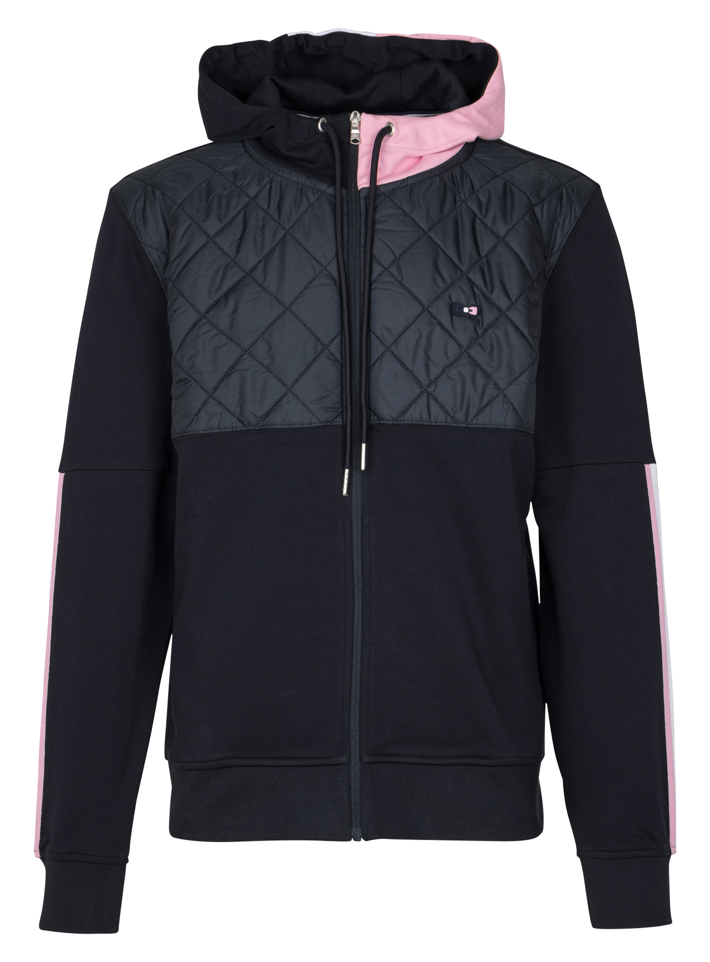 Sweat zippé à capuche en coton mélangé EDEN PARK Rose