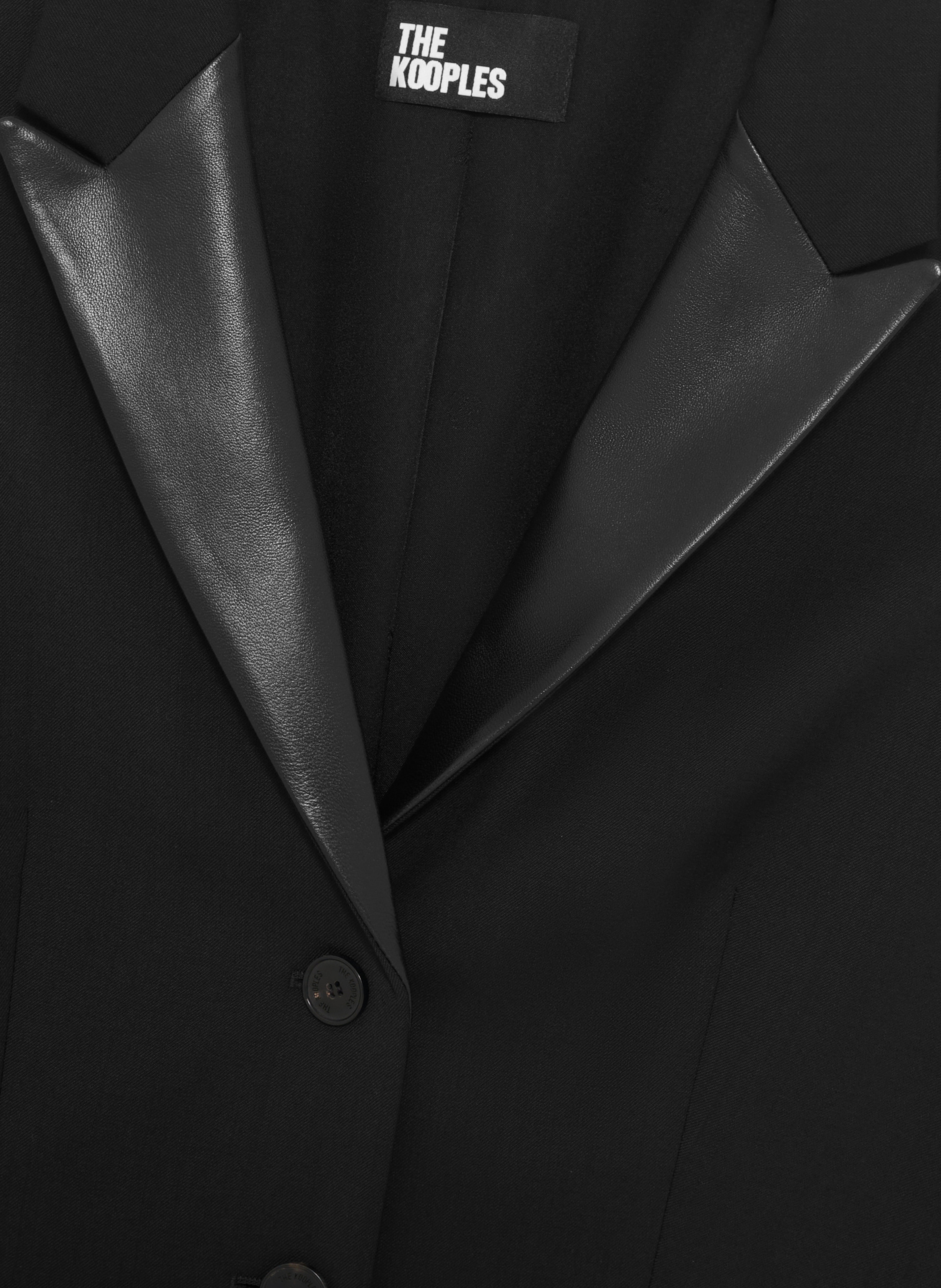 Short dress with leather collar THE KOOPLES Black