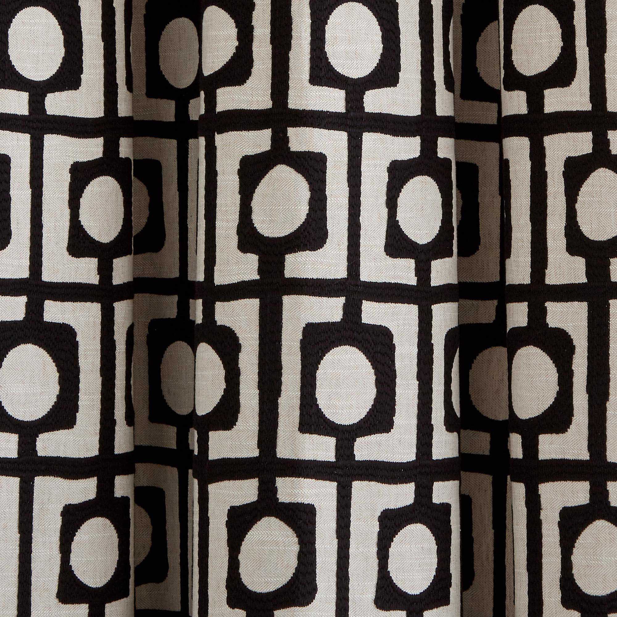 Curtain with black eyelets MADURA Beige