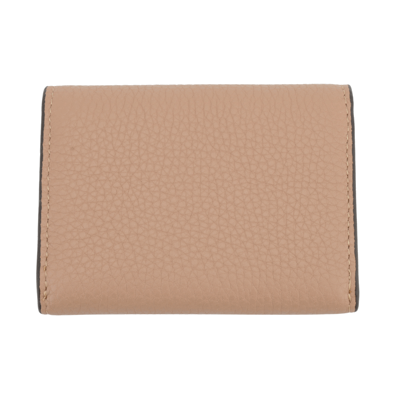Leather coin purse POURCHET Brown