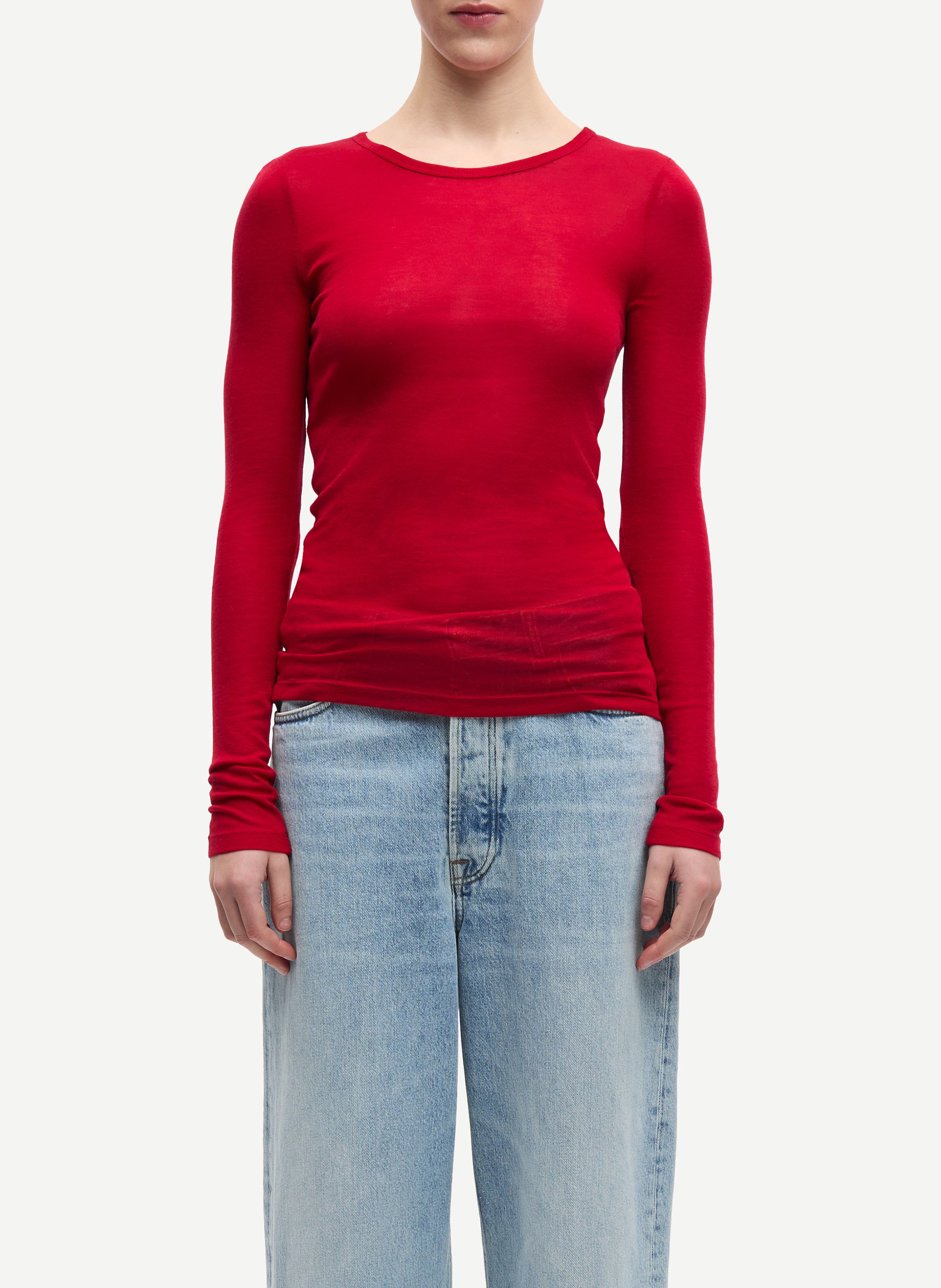 Printed viscose top SAMSOE SAMSOE Red