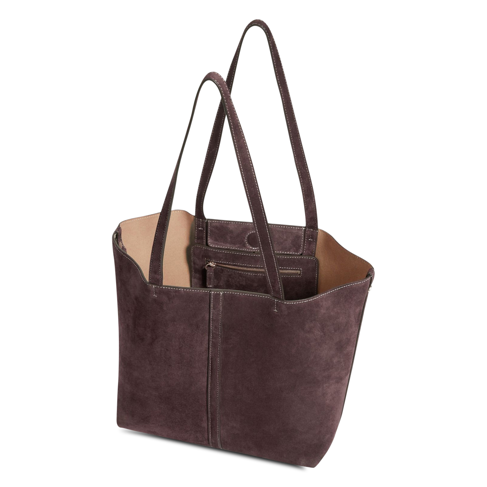 Suede tote bag VANESSA BRUNO Grey
